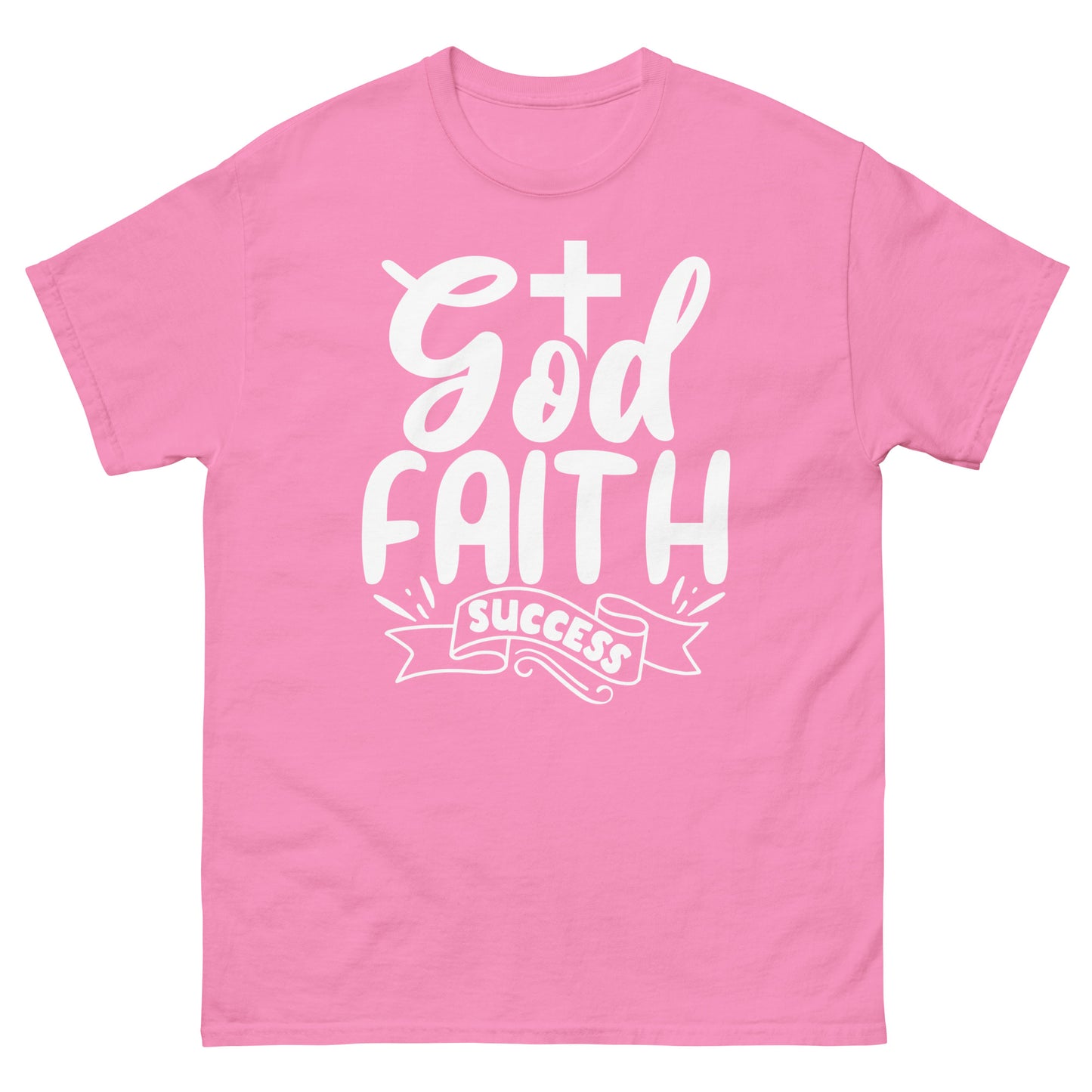 God Faith Success (White design) - Men's classic tee
