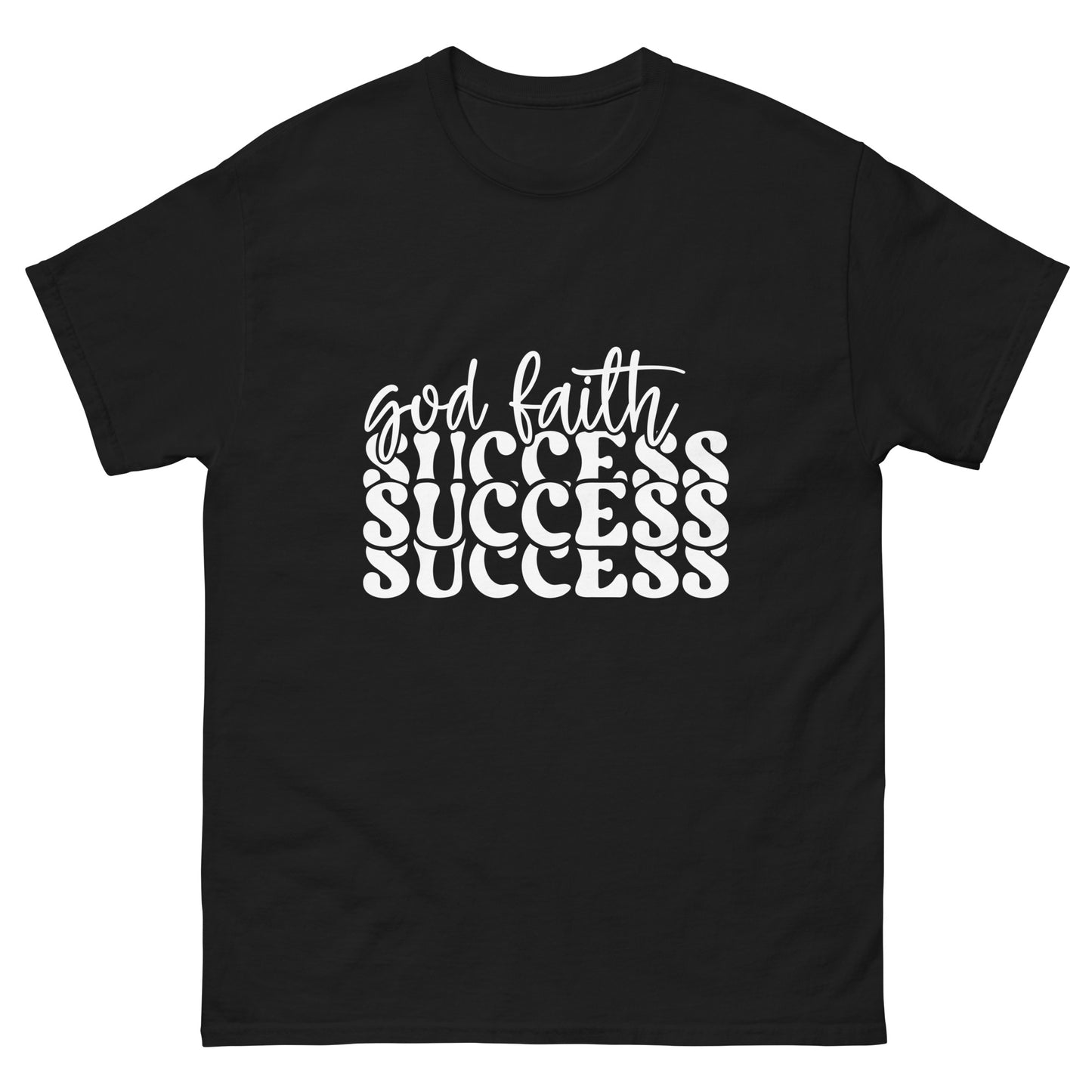 God faith success (White design) - Men's classic tee
