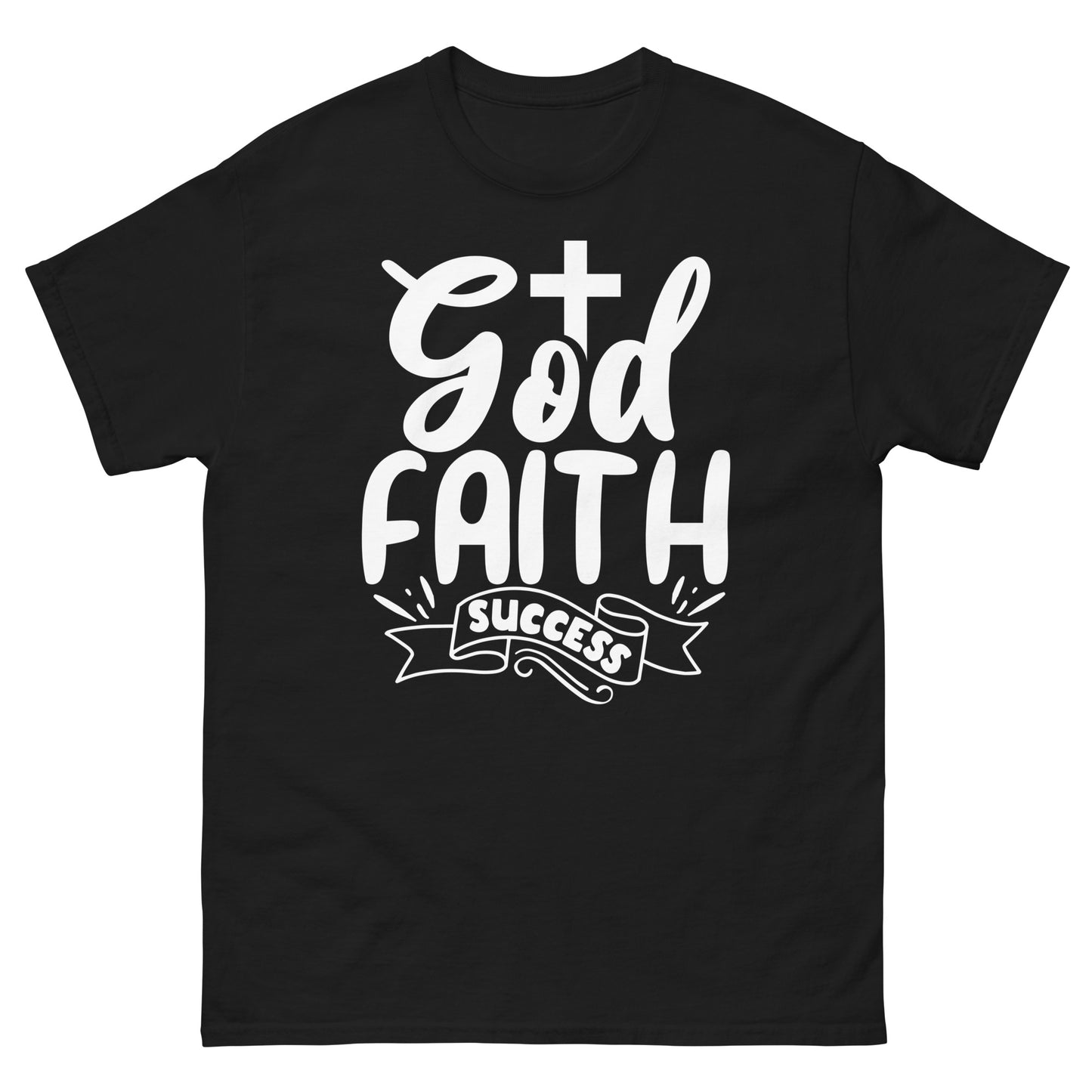 God Faith Success (White design) - Men's classic tee