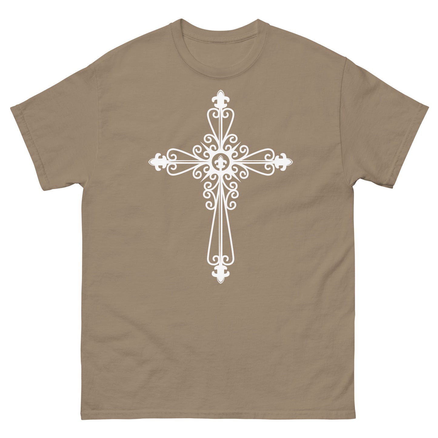 Faithful Cross (White design) - Men's classic tee