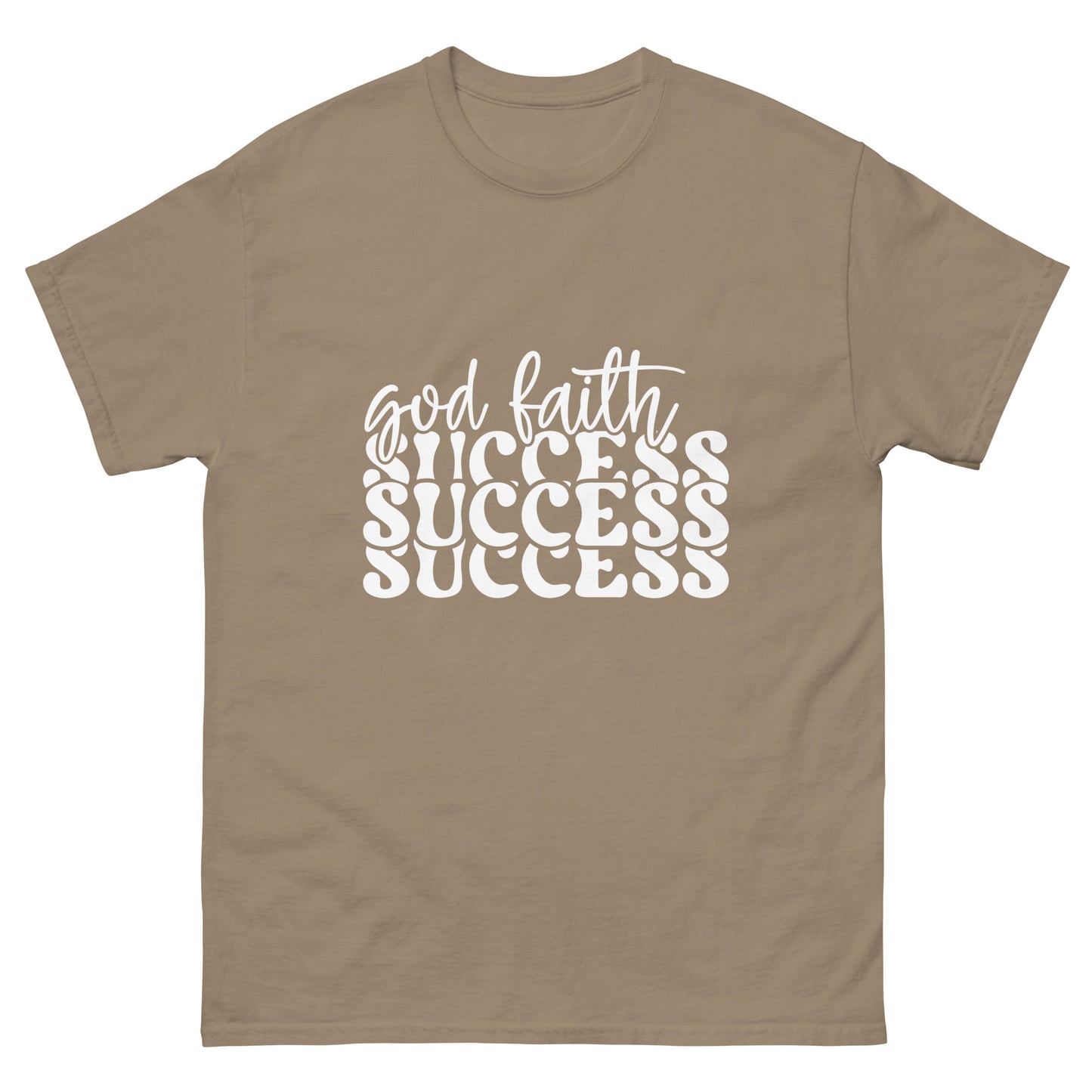 God faith success (White design) - Men's classic tee