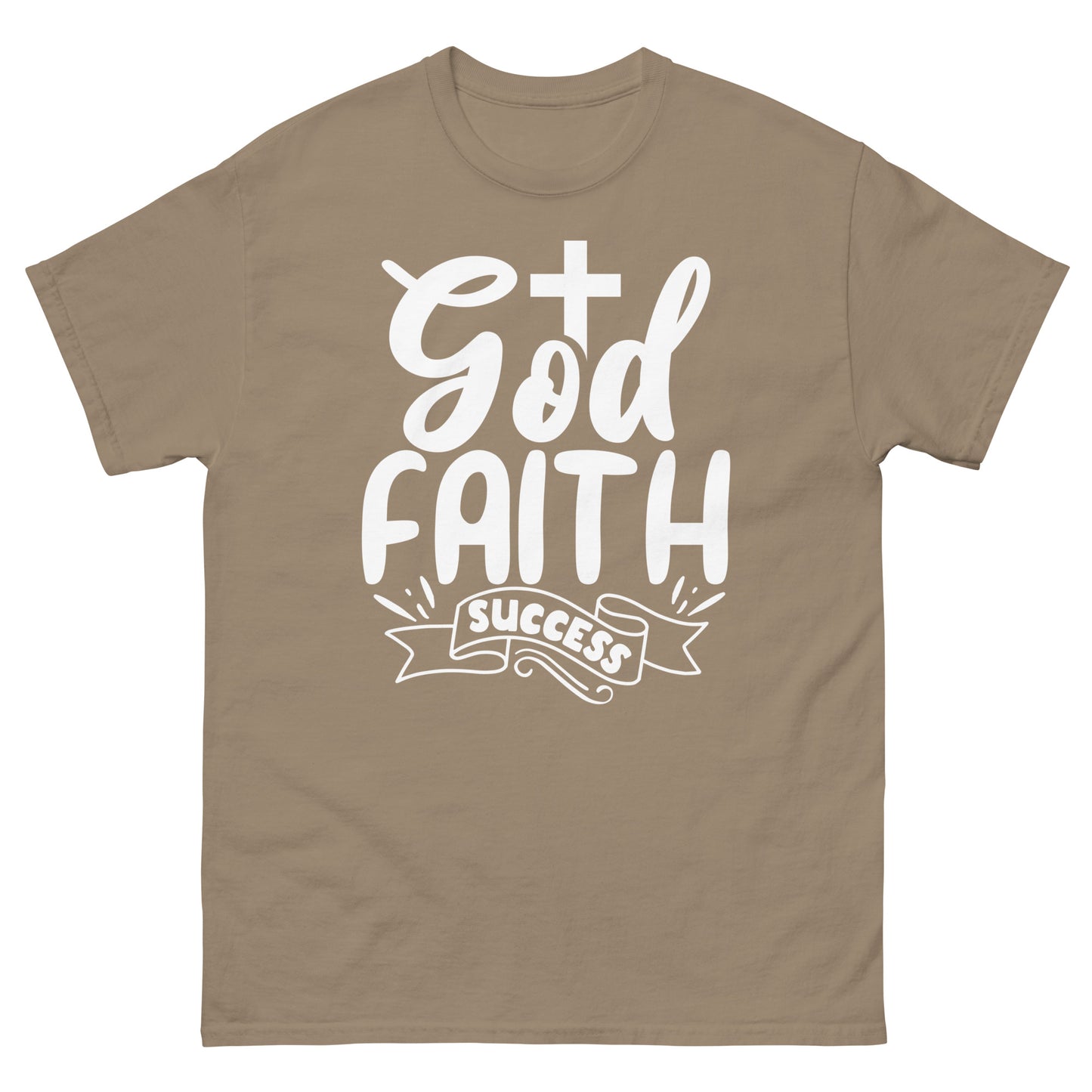 God Faith Success (White design) - Men's classic tee