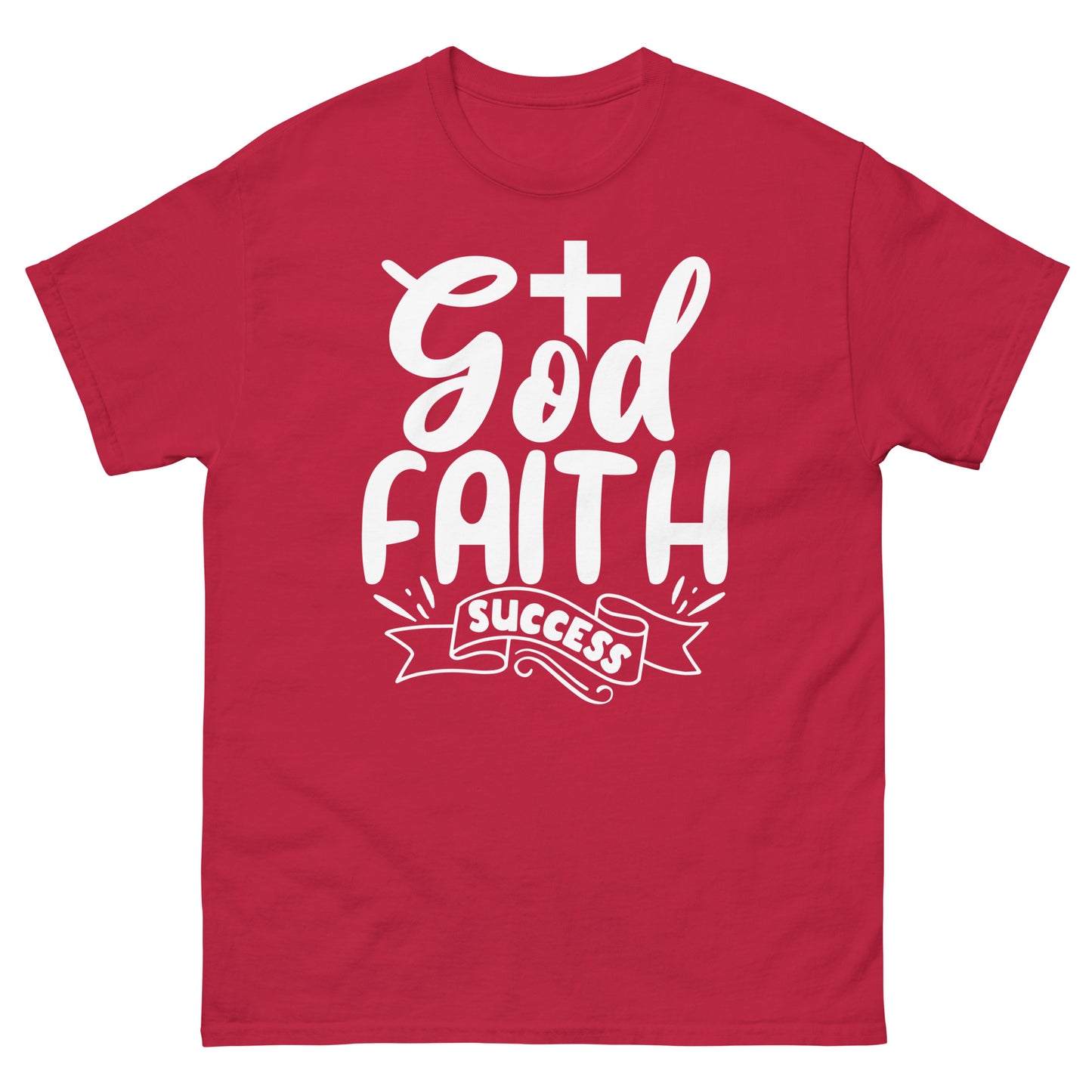 God Faith Success (White design) - Men's classic tee