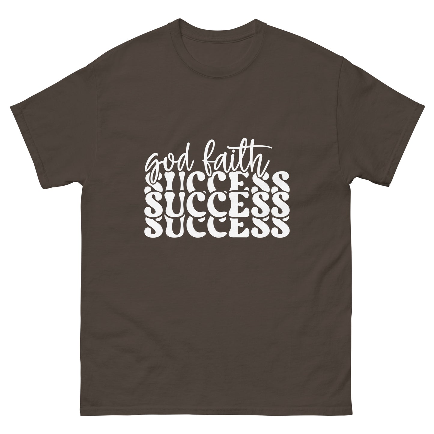 God faith success (White design) - Men's classic tee