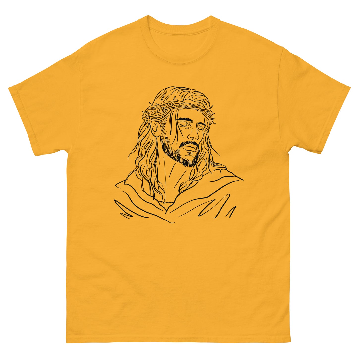God Drawing (Black design) - Men's classic tee