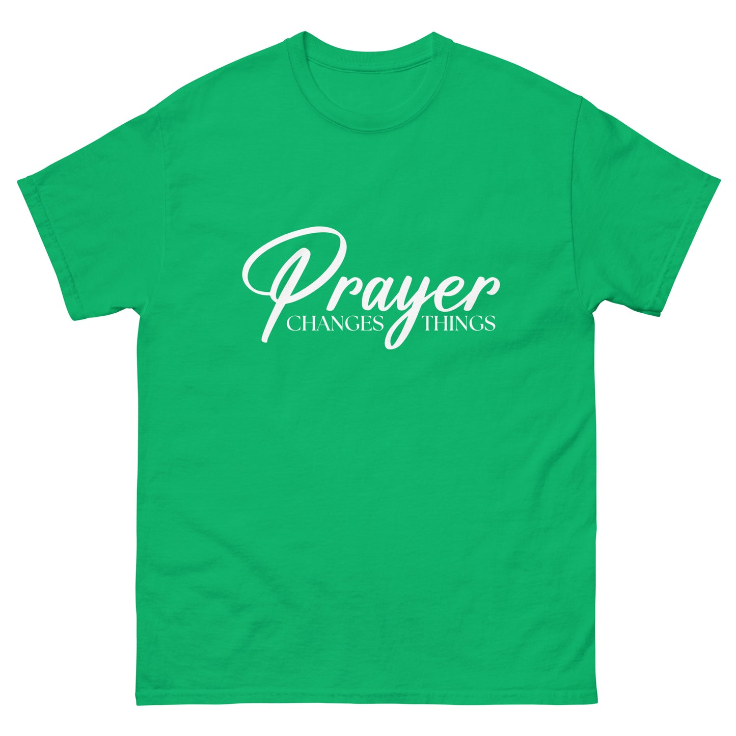 Prayer Changes Things (White design) - Men's classic tee