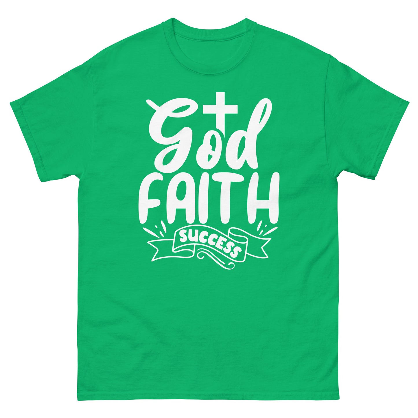 God Faith Success (White design) - Men's classic tee