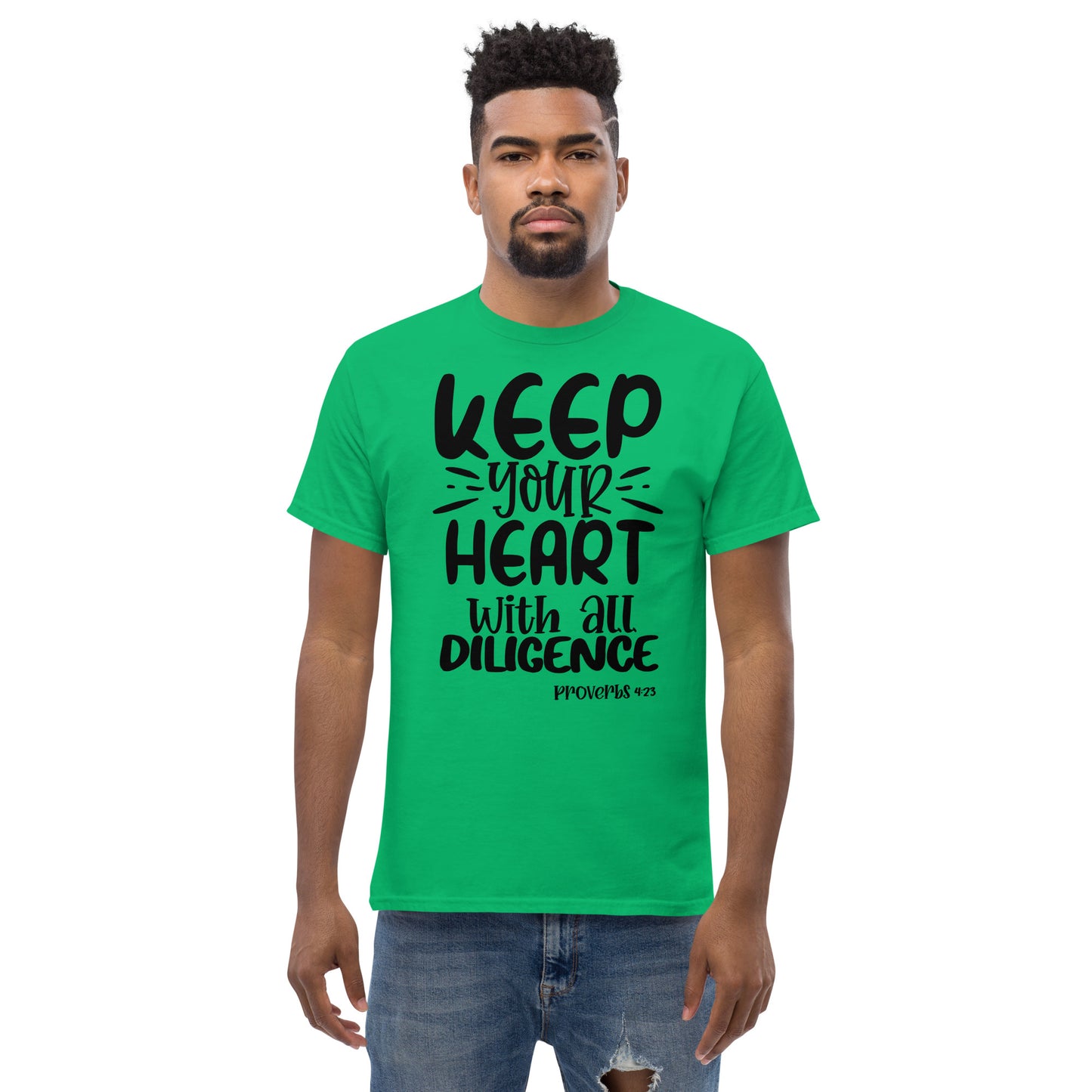 Keep Your Heart (Black design) - Men's classic tee