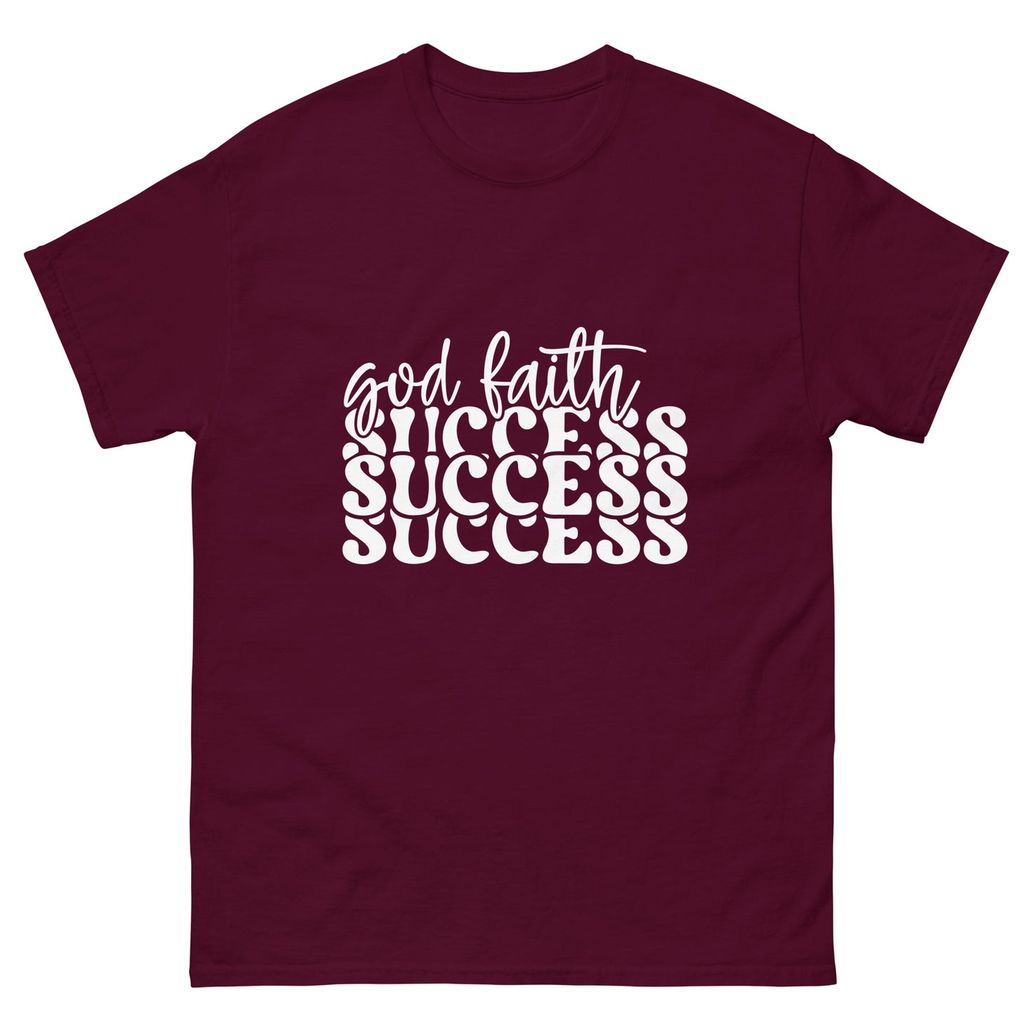 God faith success (White design) - Men's classic tee