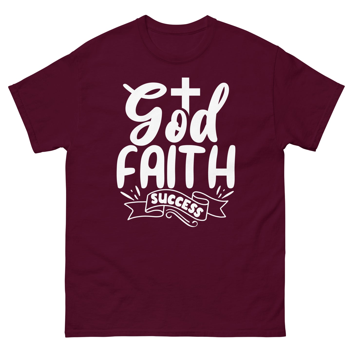 God Faith Success (White design) - Men's classic tee