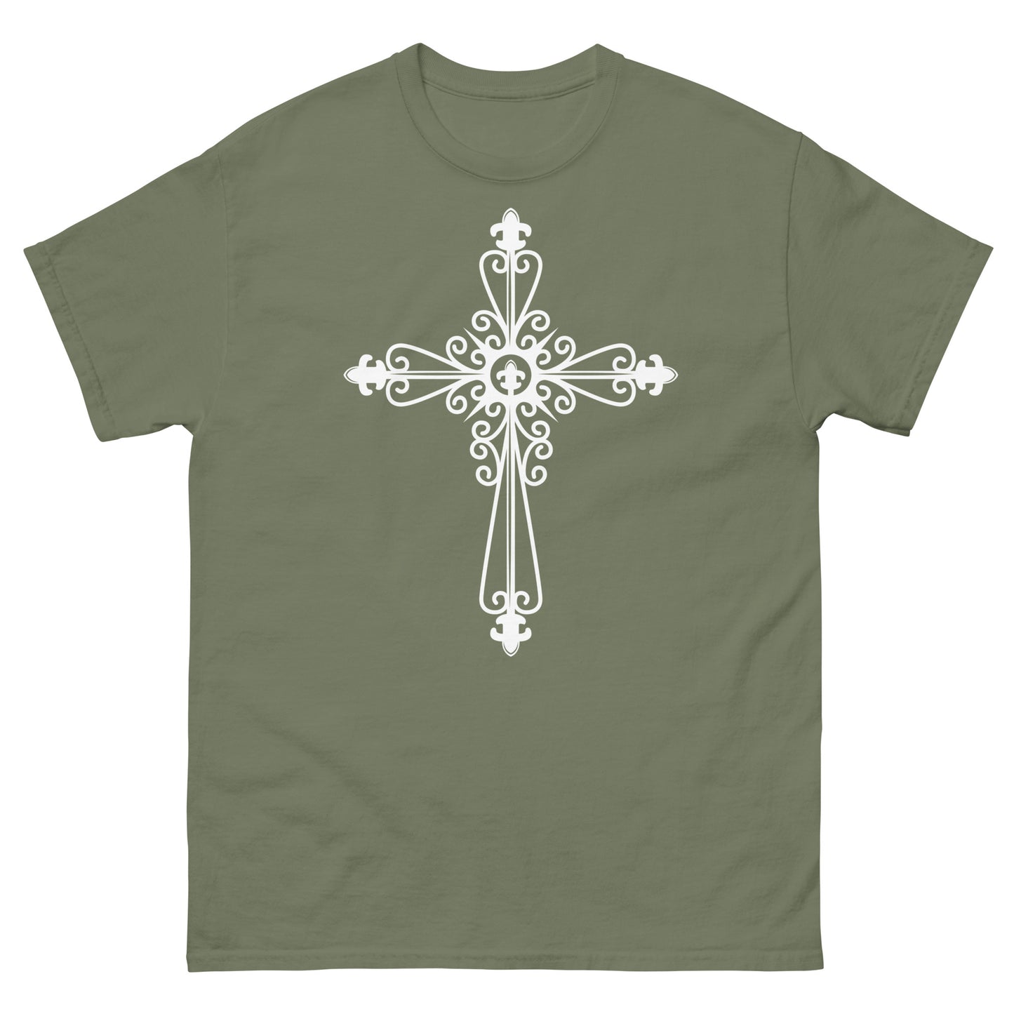 Faithful Cross (White design) - Men's classic tee