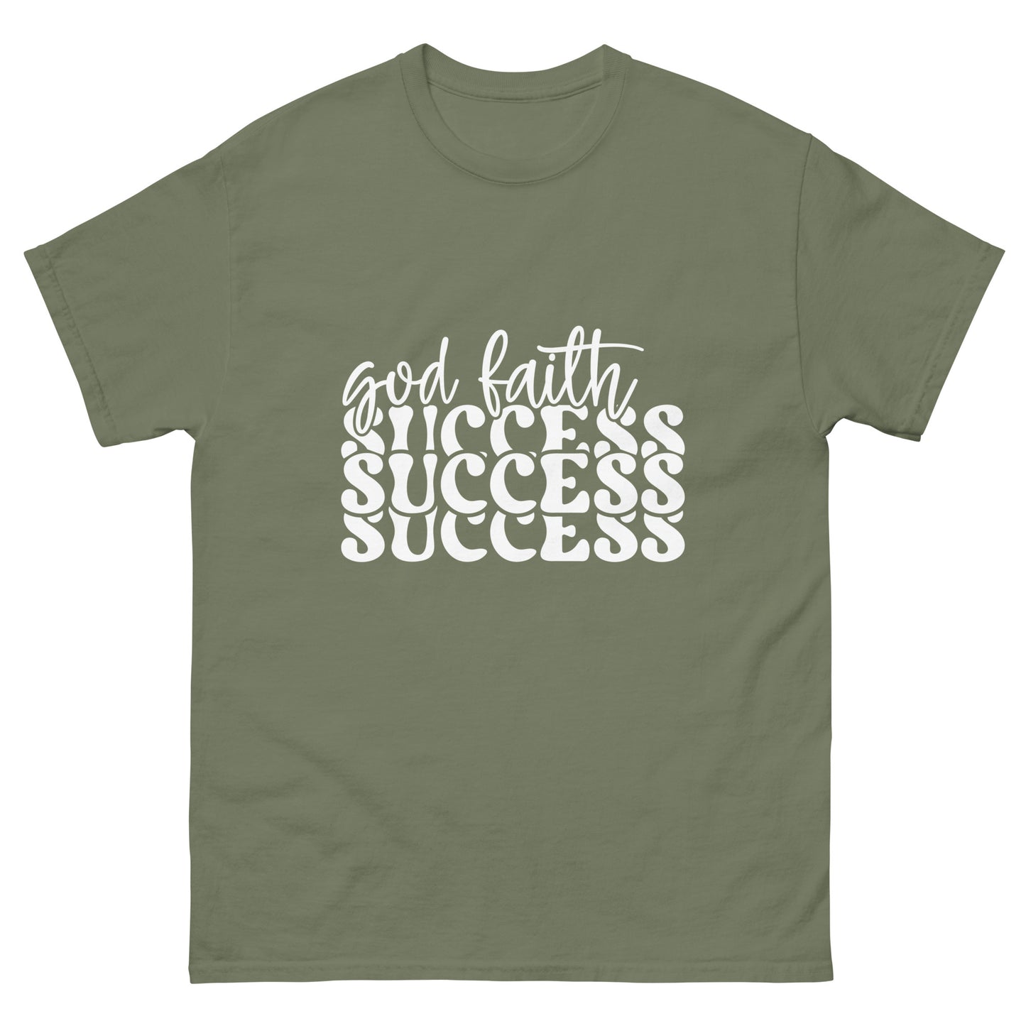 God faith success (White design) - Men's classic tee