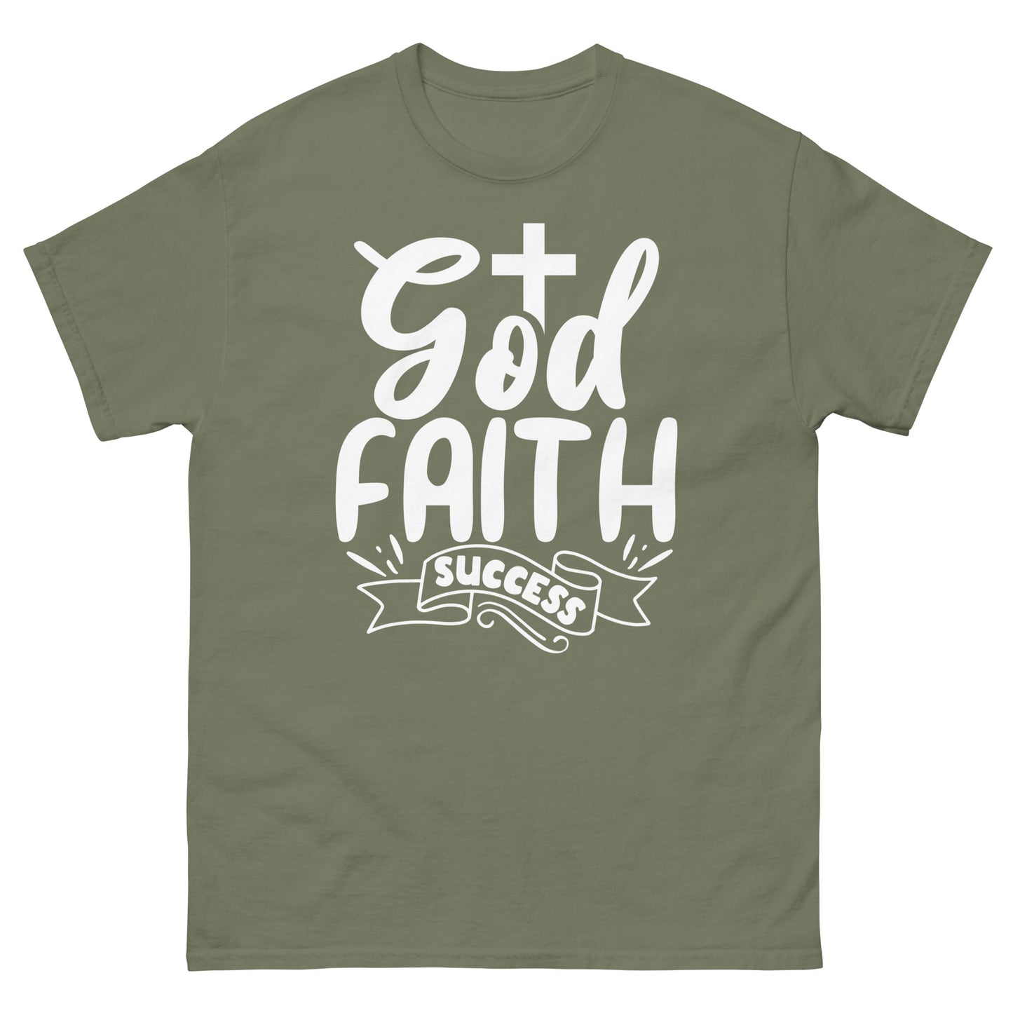 God Faith Success (White design) - Men's classic tee