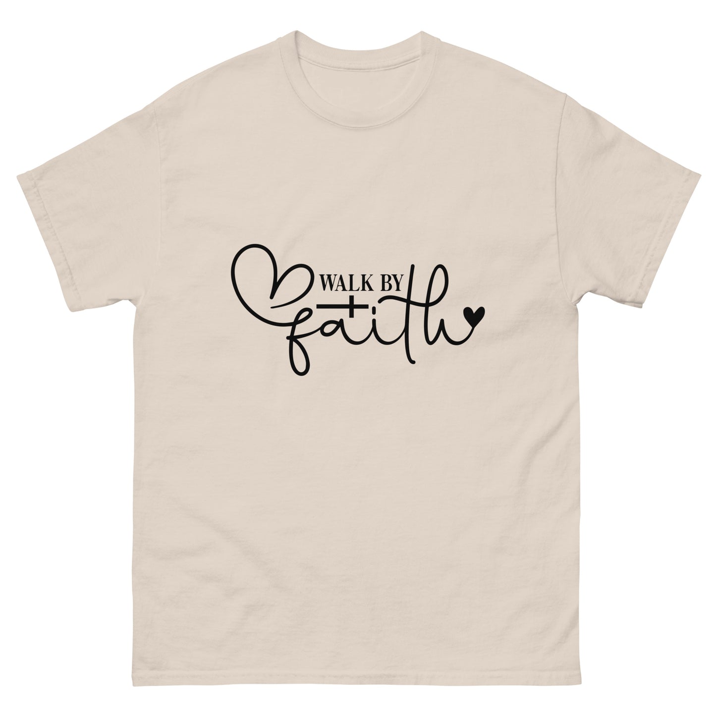 Walk by Faith (Black design)- Men's classic tee