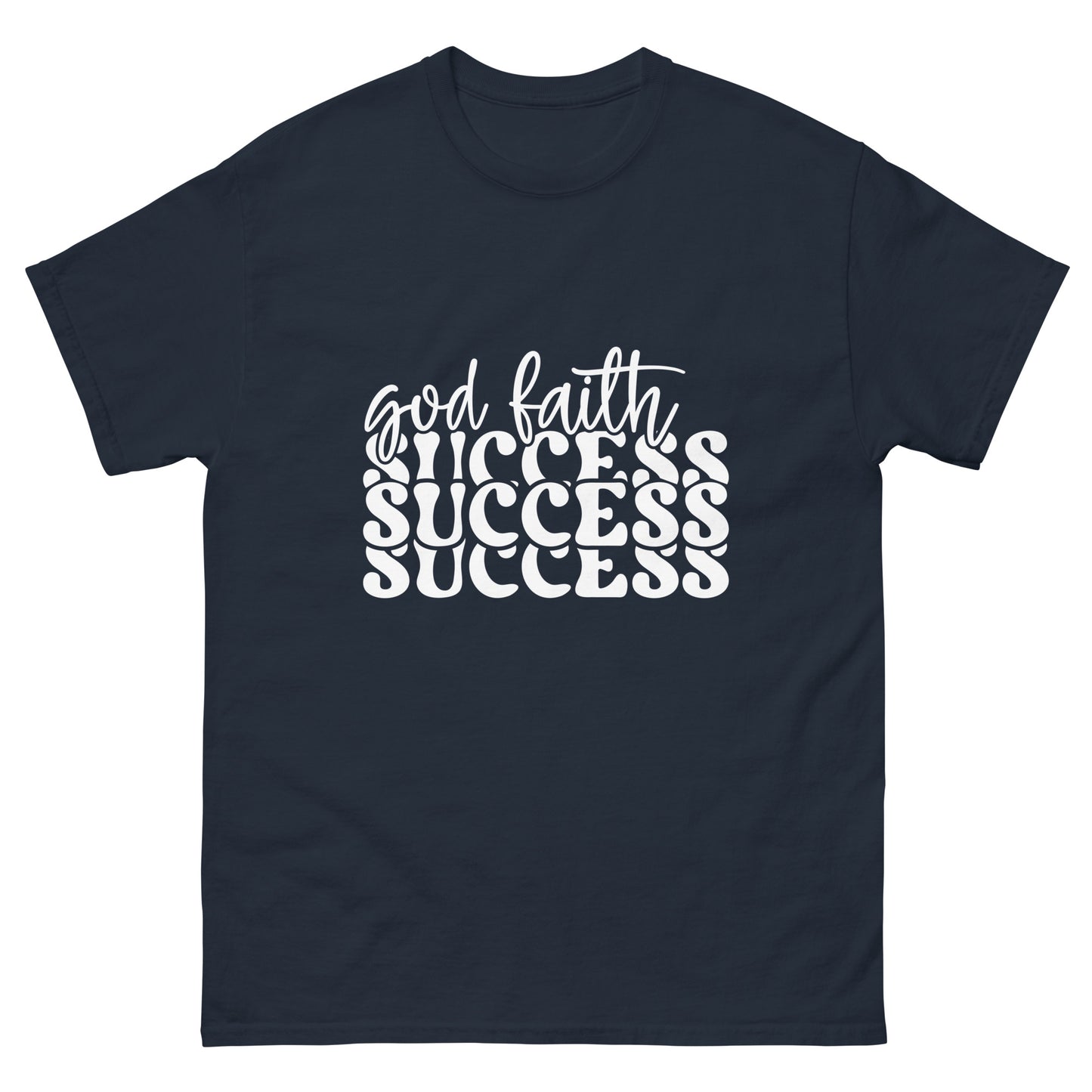 God faith success (White design) - Men's classic tee