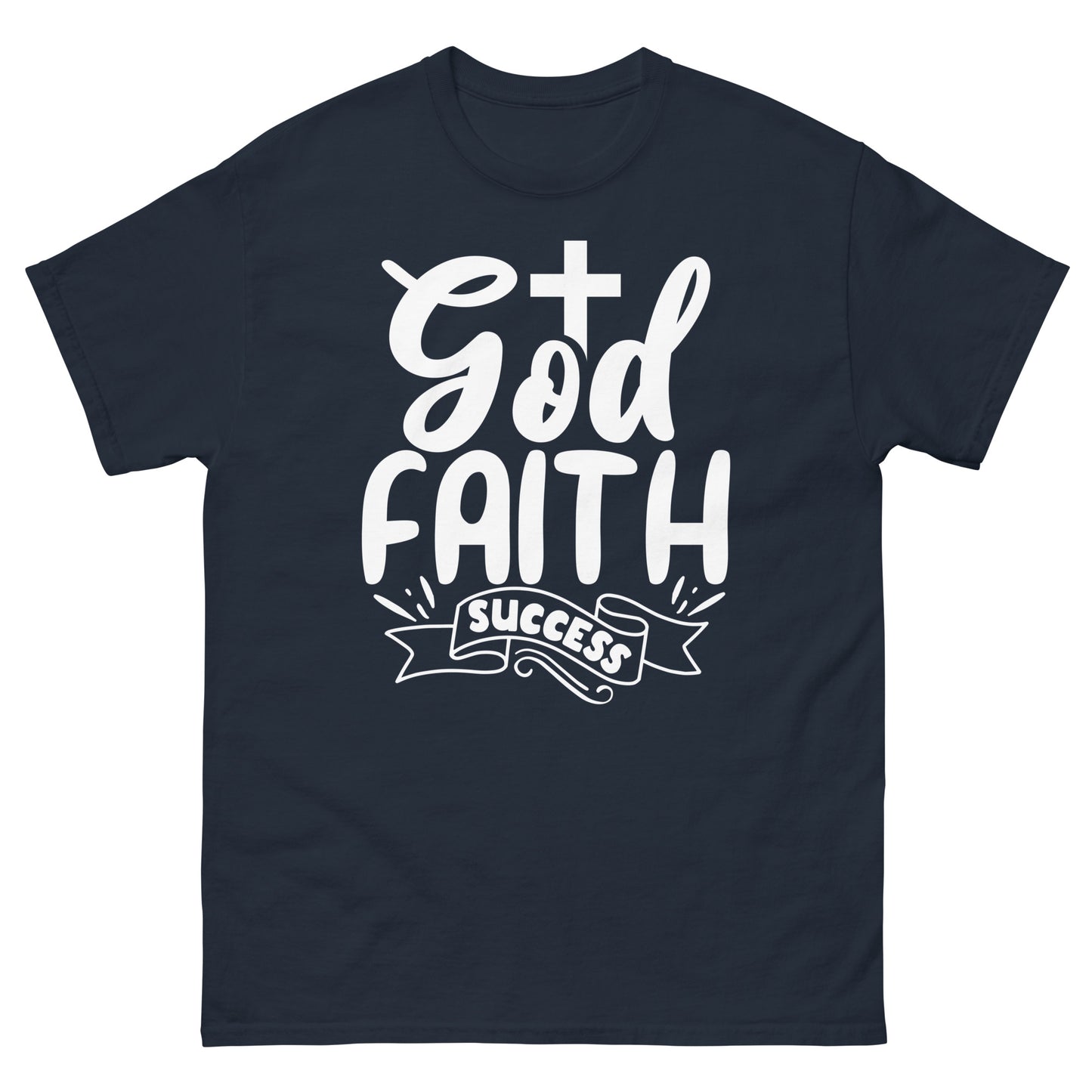 God Faith Success (White design) - Men's classic tee