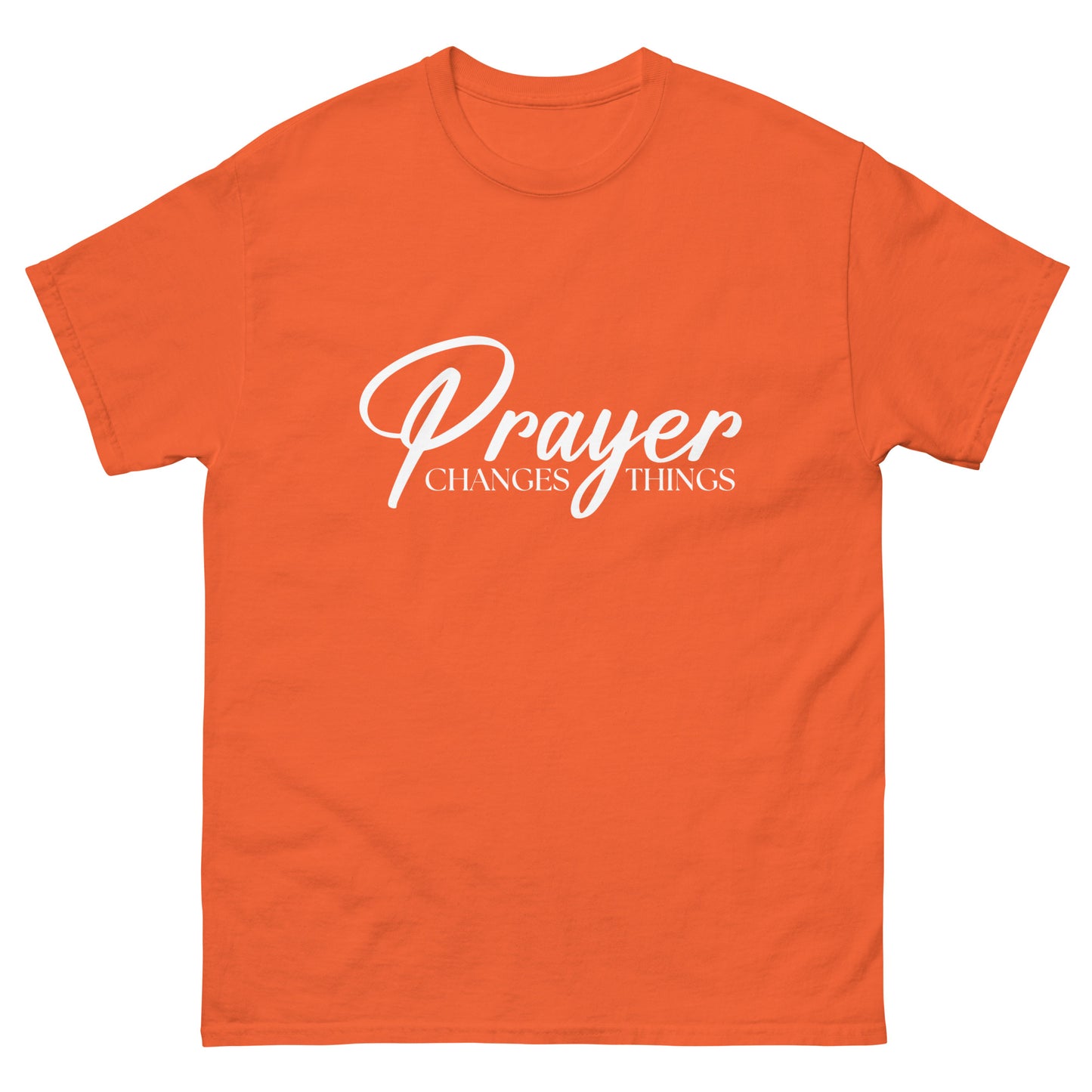Prayer Changes Things (White design) - Men's classic tee