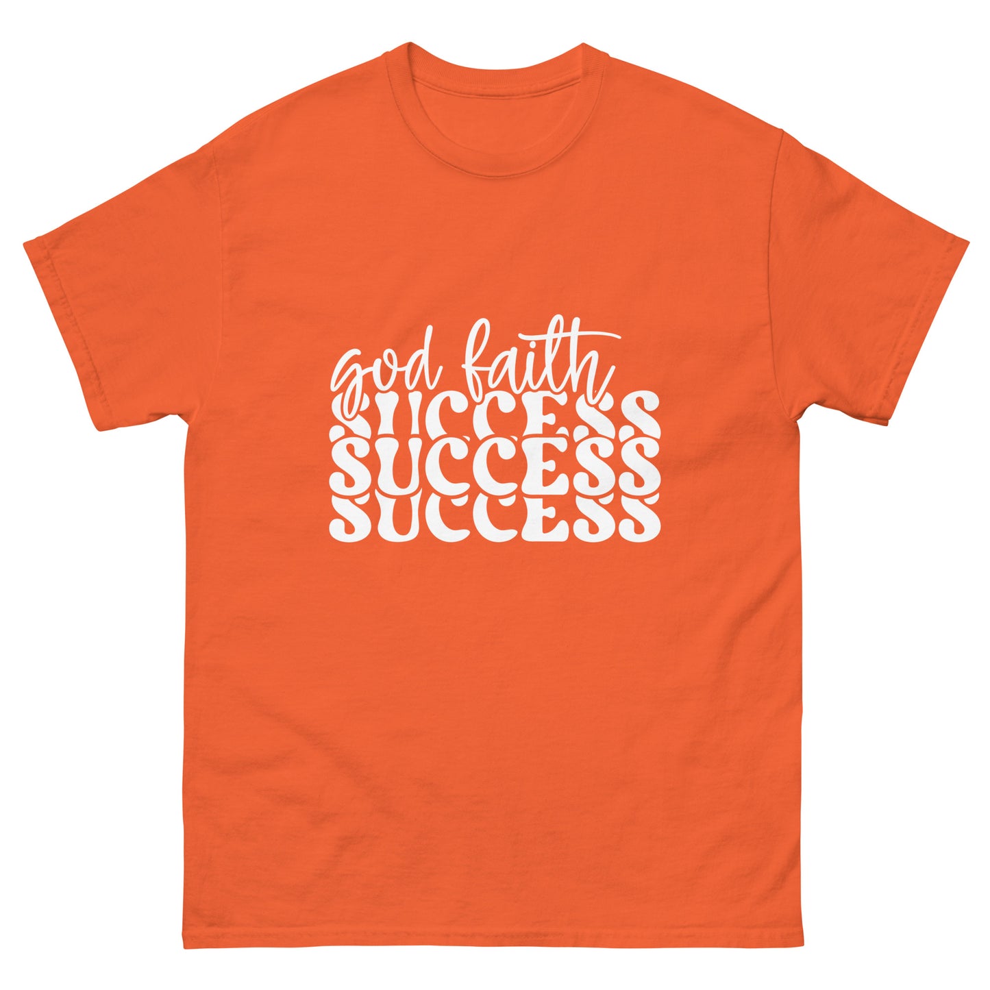 God faith success (White design) - Men's classic tee