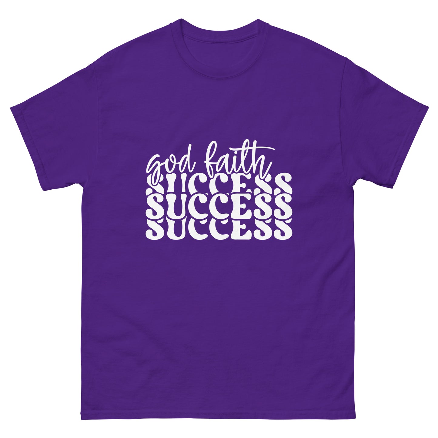 God faith success (White design) - Men's classic tee
