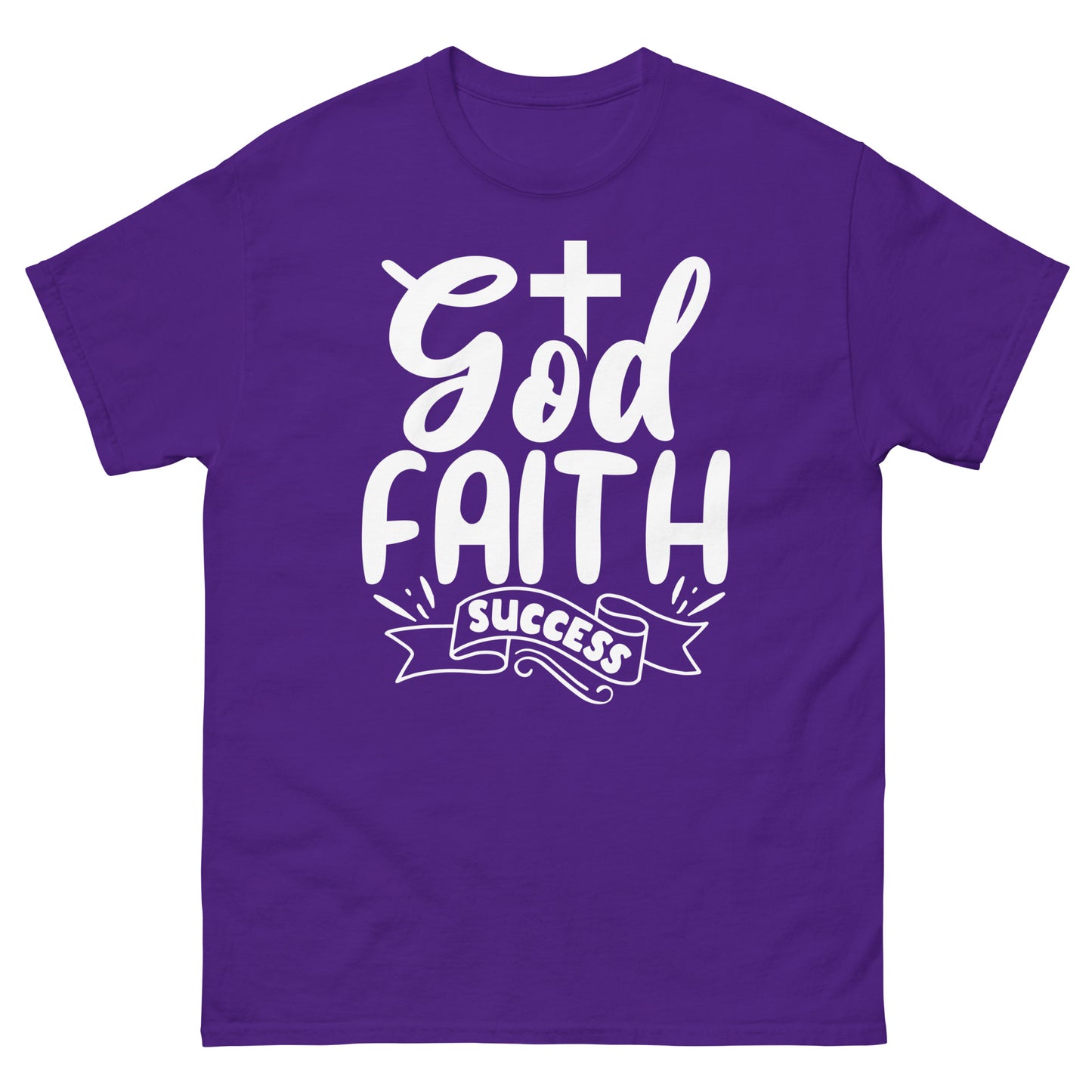 God Faith Success (White design) - Men's classic tee
