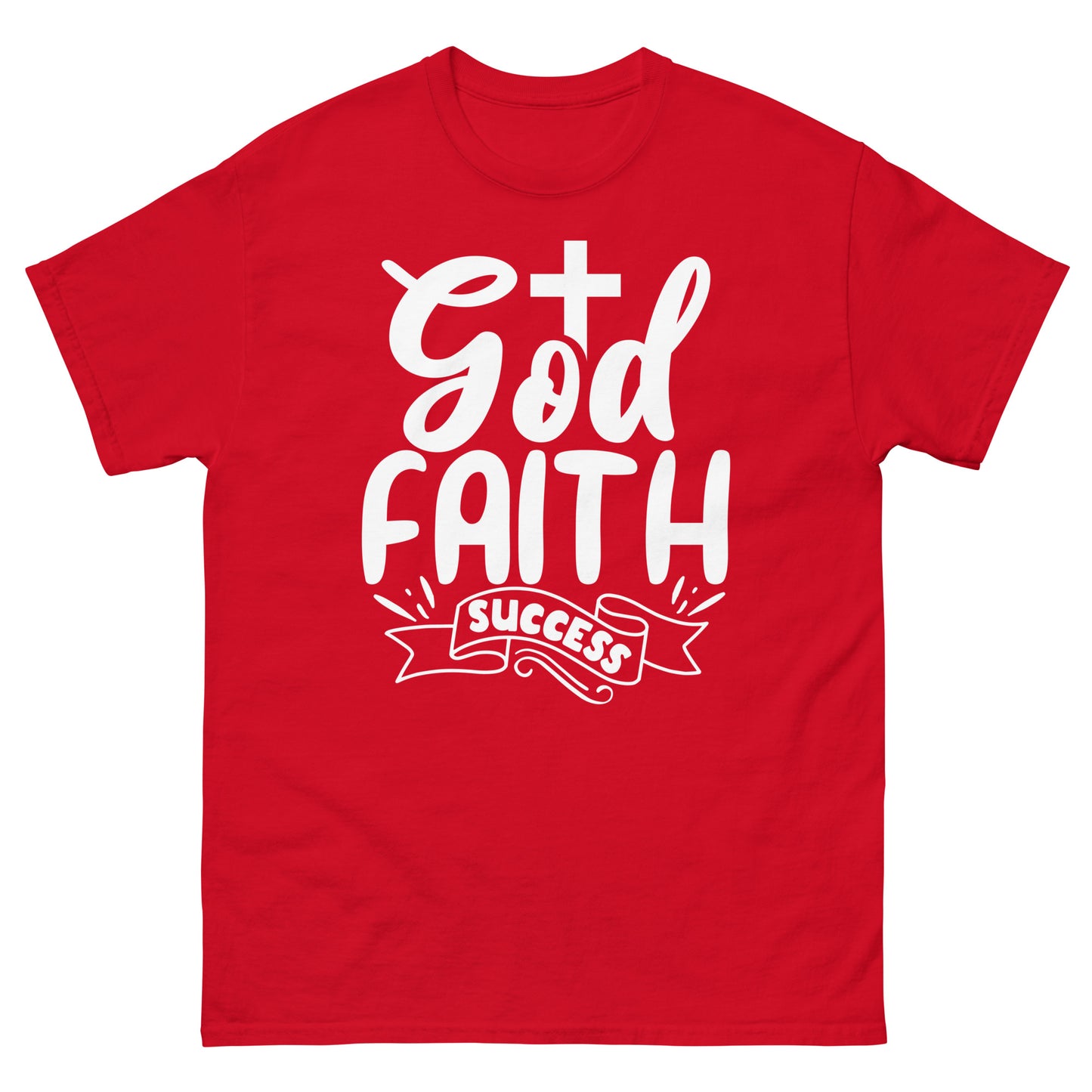 God Faith Success (White design) - Men's classic tee