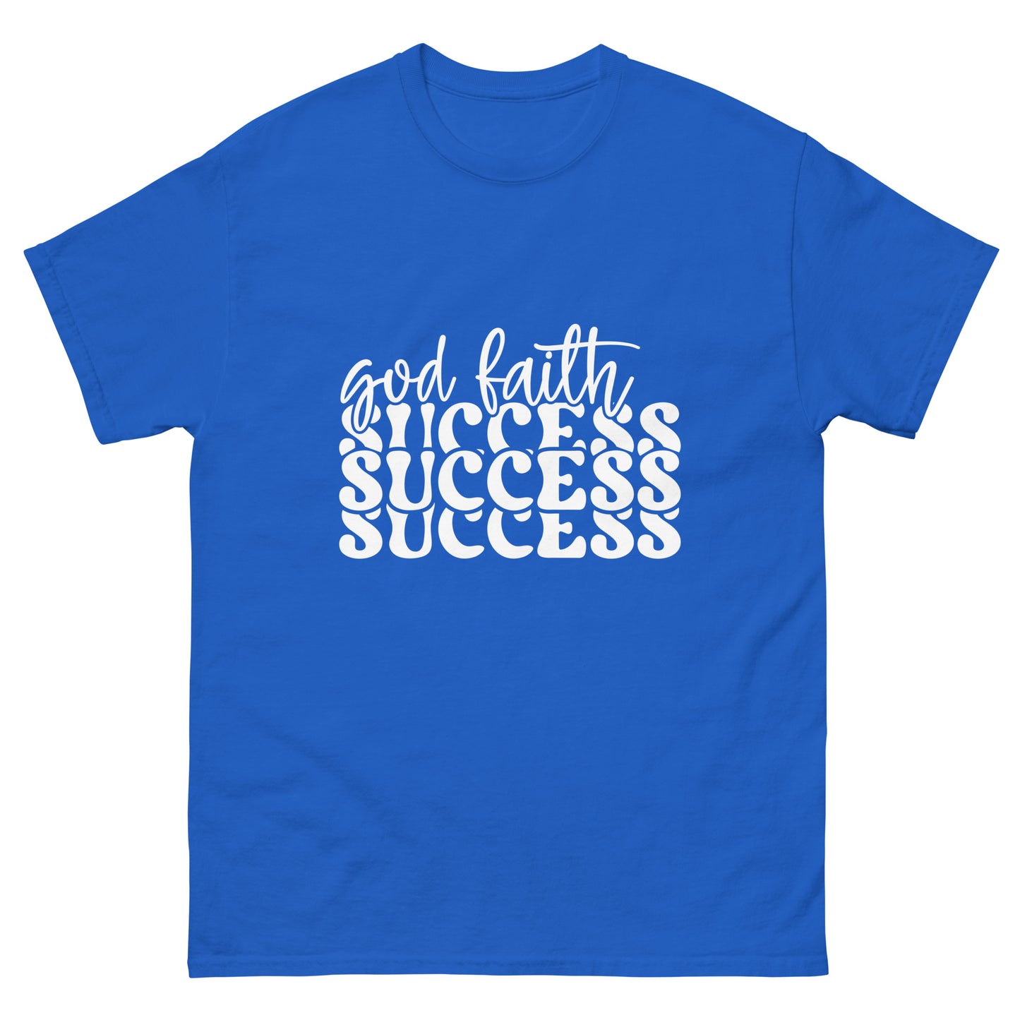 God faith success (White design) - Men's classic tee