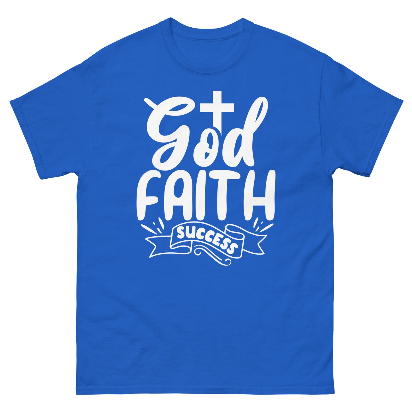 God Faith Success (White design) - Men's classic tee