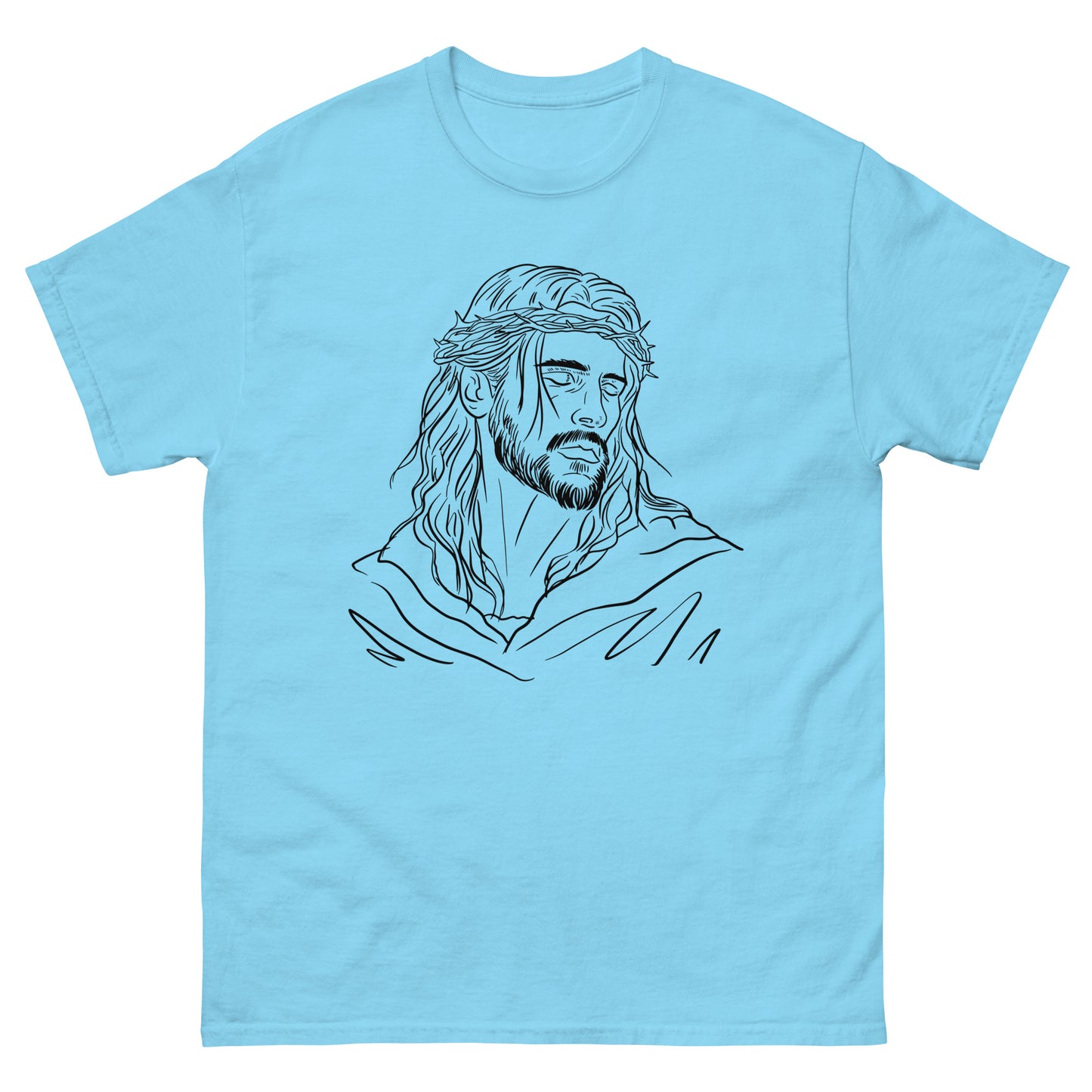 God Drawing (Black design) - Men's classic tee