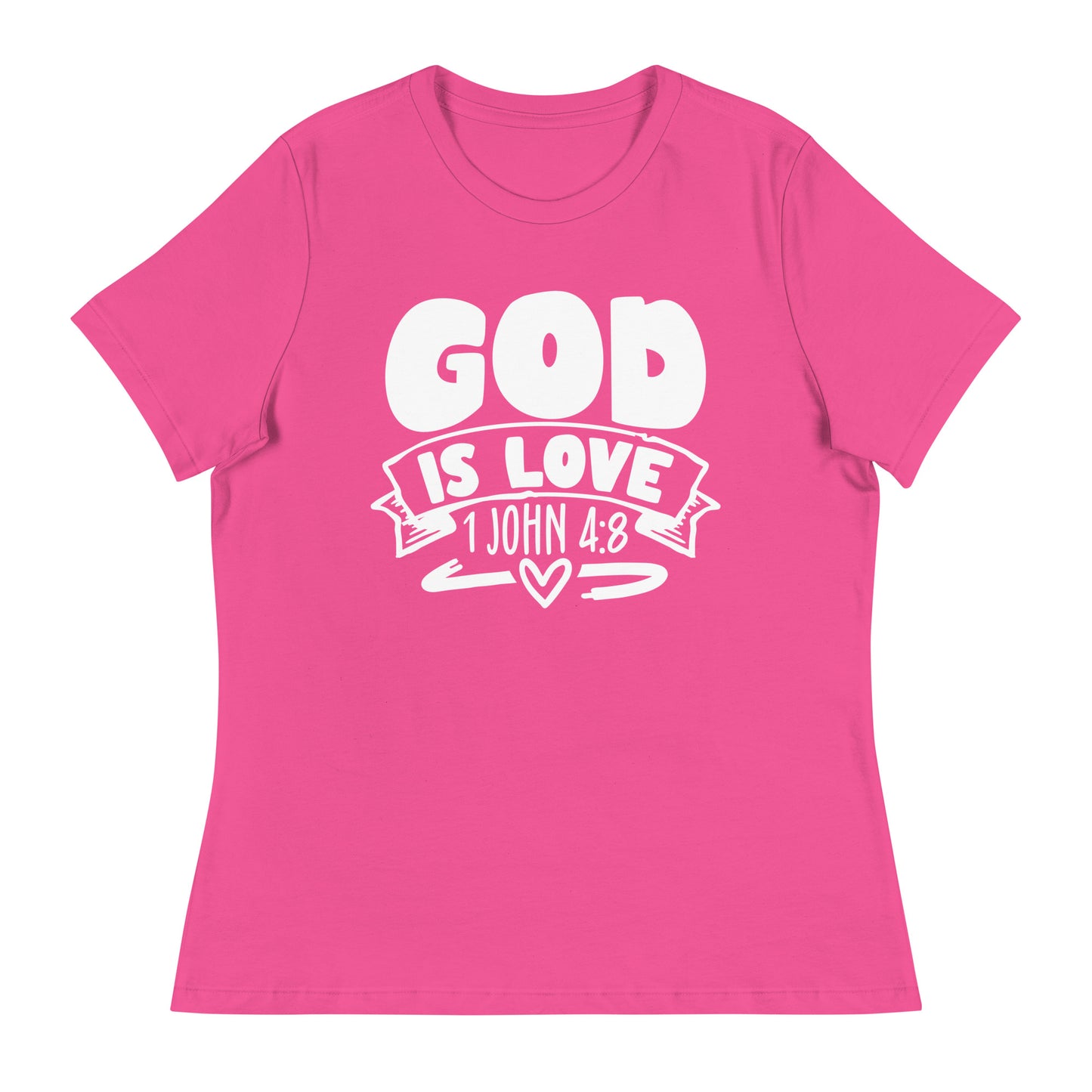 God is Love (White design) - Women's Relaxed T-Shirt