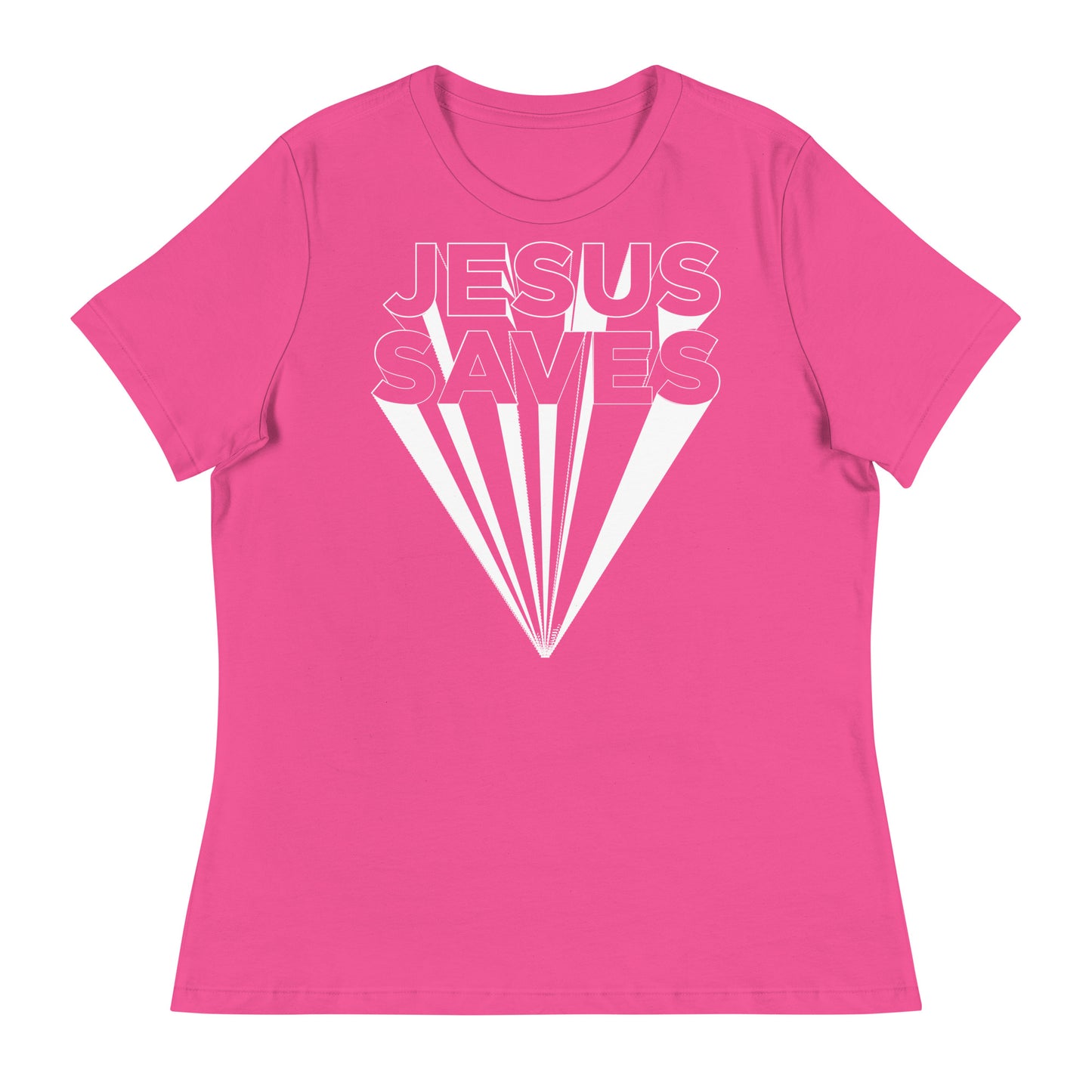 Jesus Saves (Black design) - Women's Relaxed T-Shirt