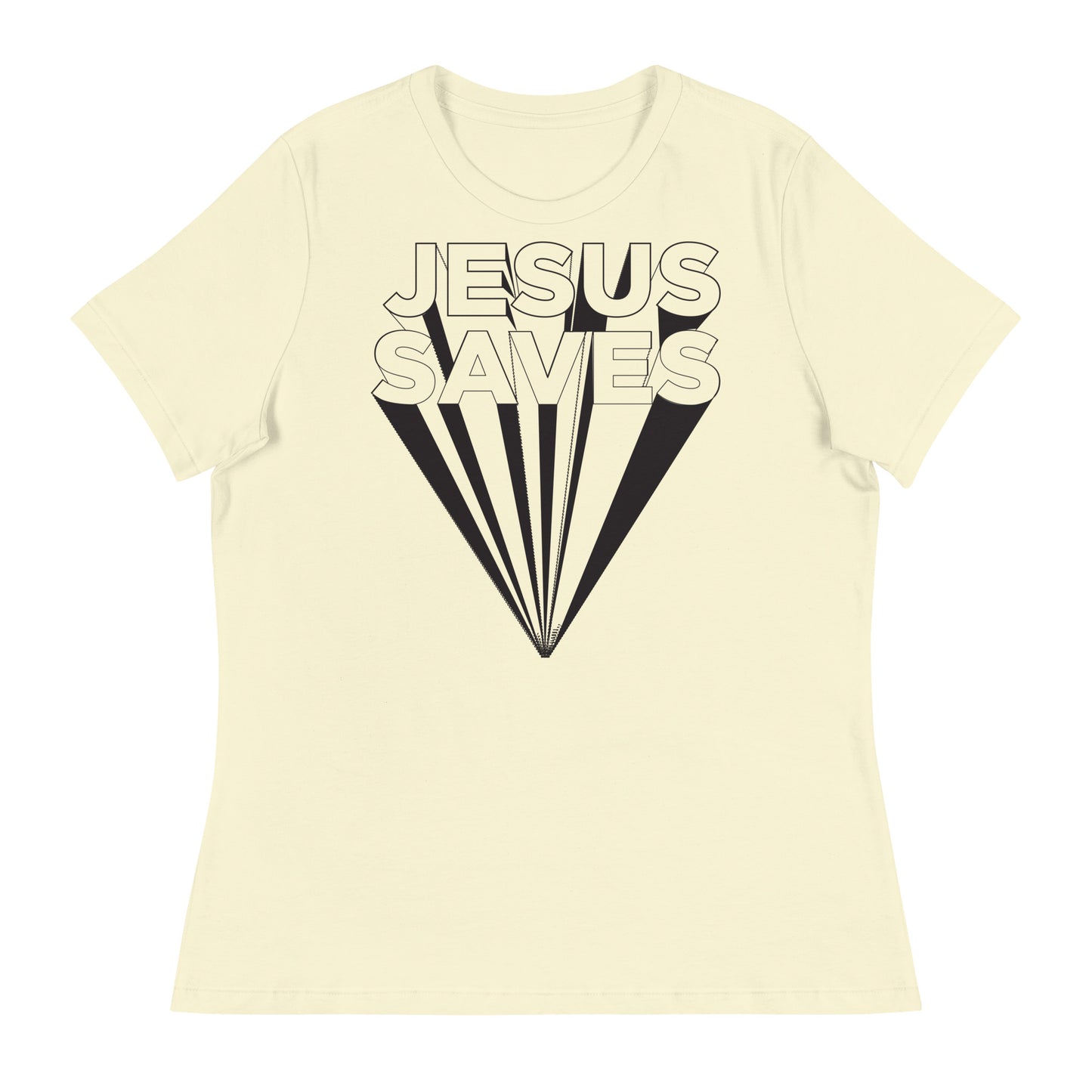 Jesus Saves (Black design) - Women's Relaxed T-Shirt