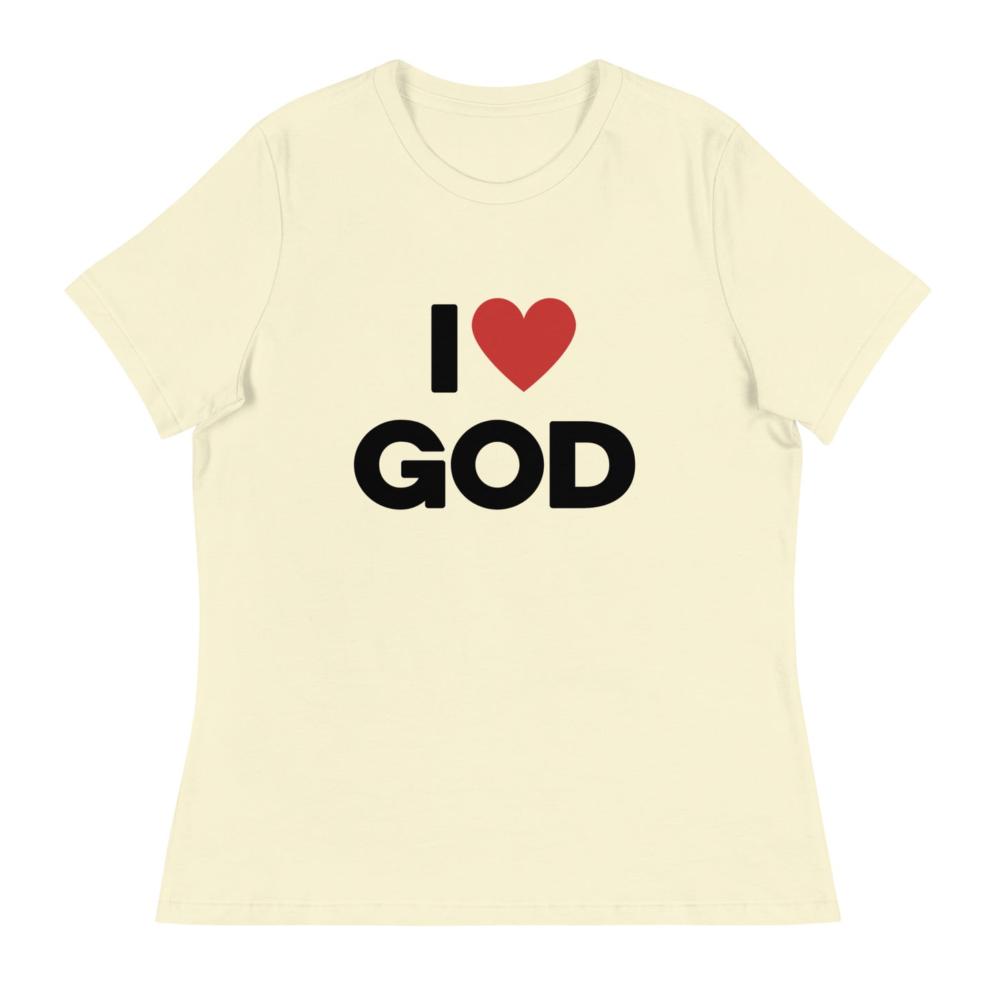I love God (Black design) - Women's Relaxed T-Shirt