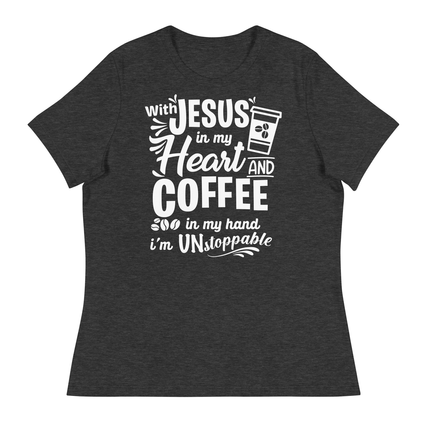 Coffee (Black design) - Women's Relaxed T-Shirt