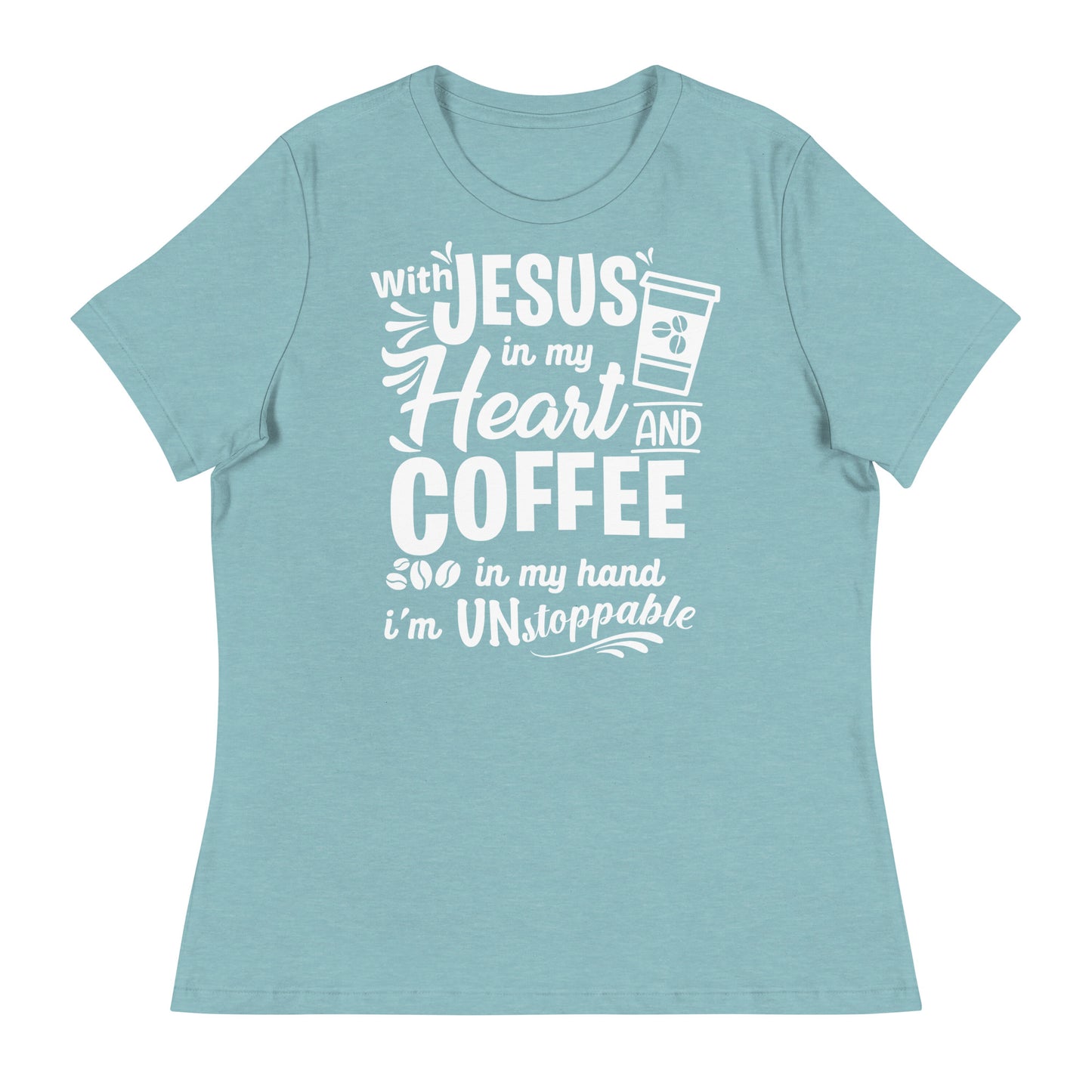 Coffee (Black design) - Women's Relaxed T-Shirt