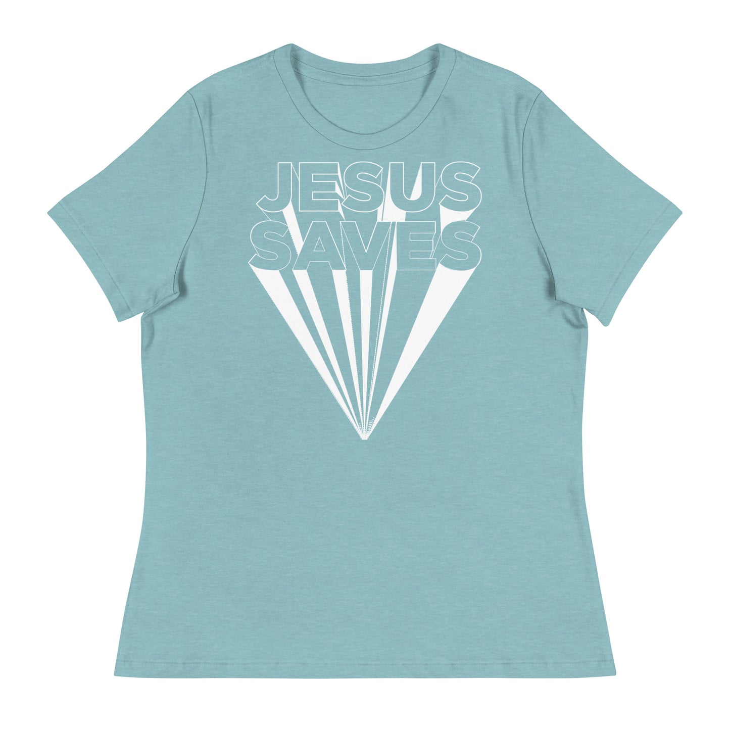 Jesus Saves (Black design) - Women's Relaxed T-Shirt