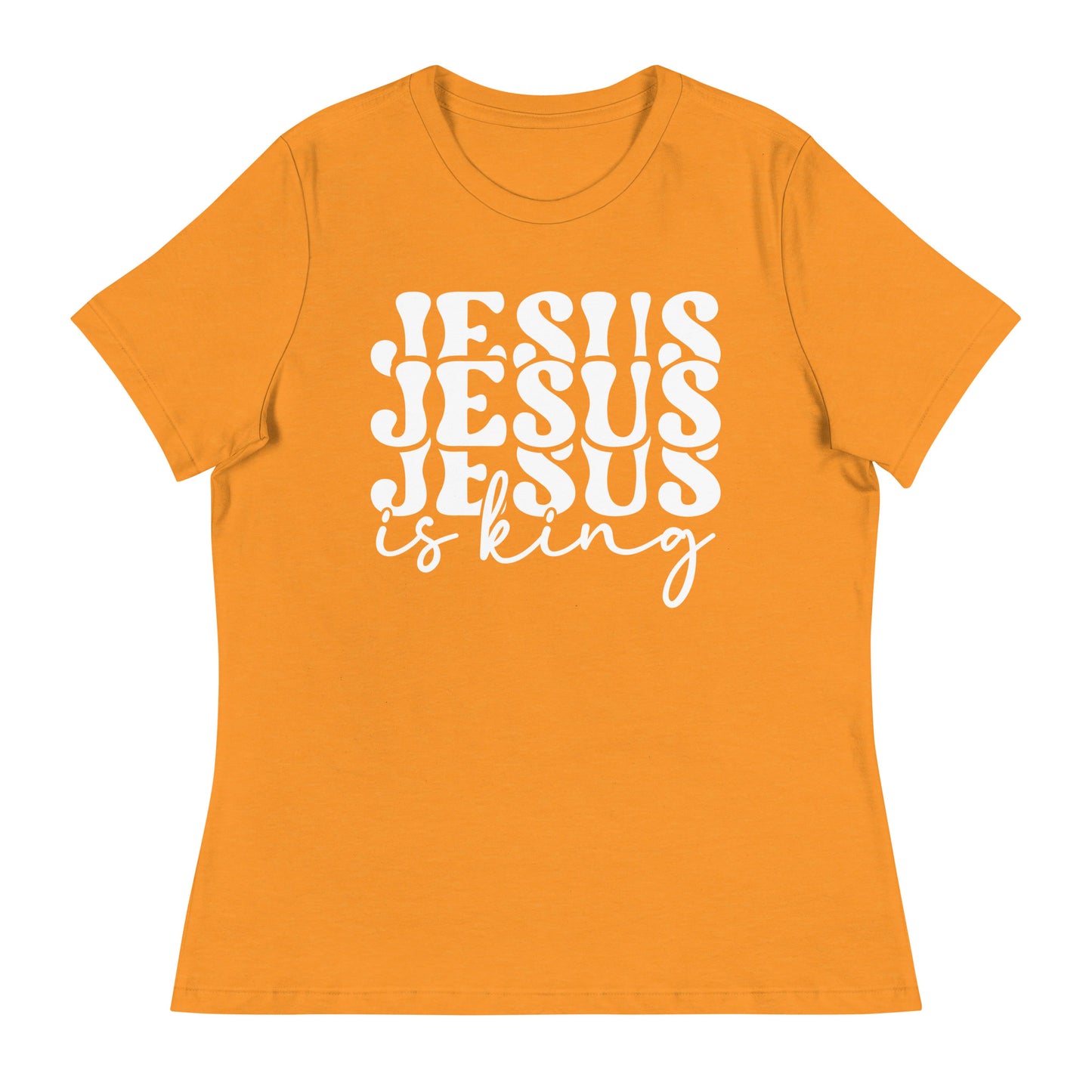 Jesus is King (White design) - Women's Relaxed T-Shirt