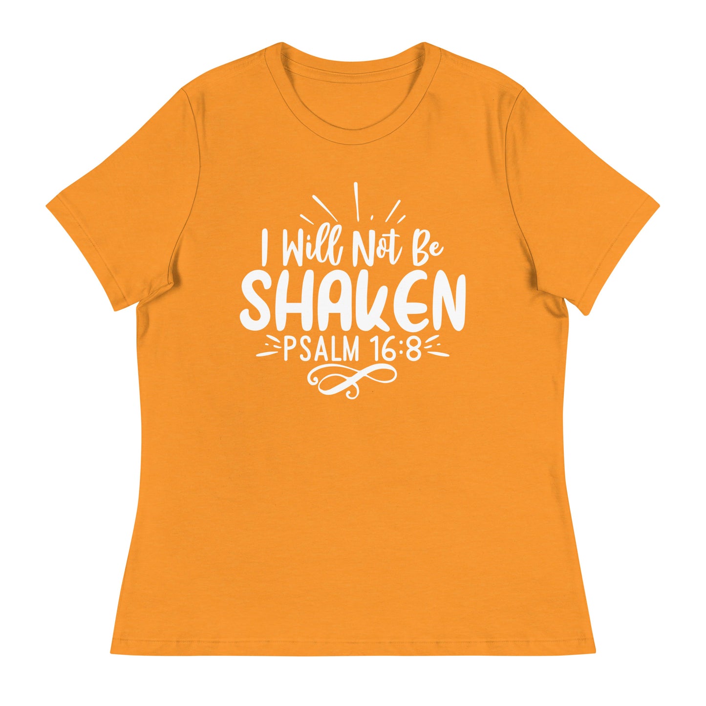 I will not be shaken (White design) - Women's Relaxed T-Shirt