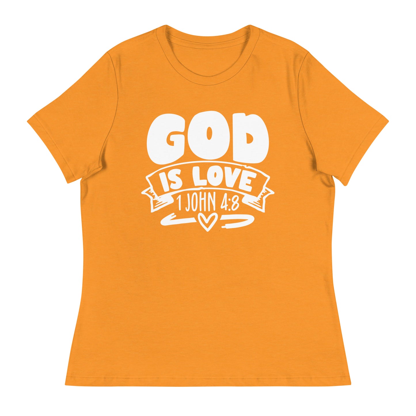 God is Love (White design) - Women's Relaxed T-Shirt