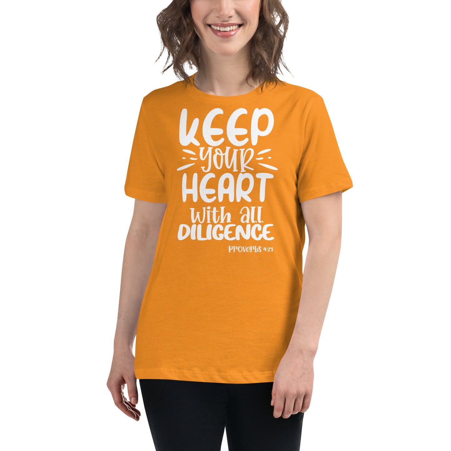 Keep Your Heart (White design) - Women's Relaxed T-Shirt