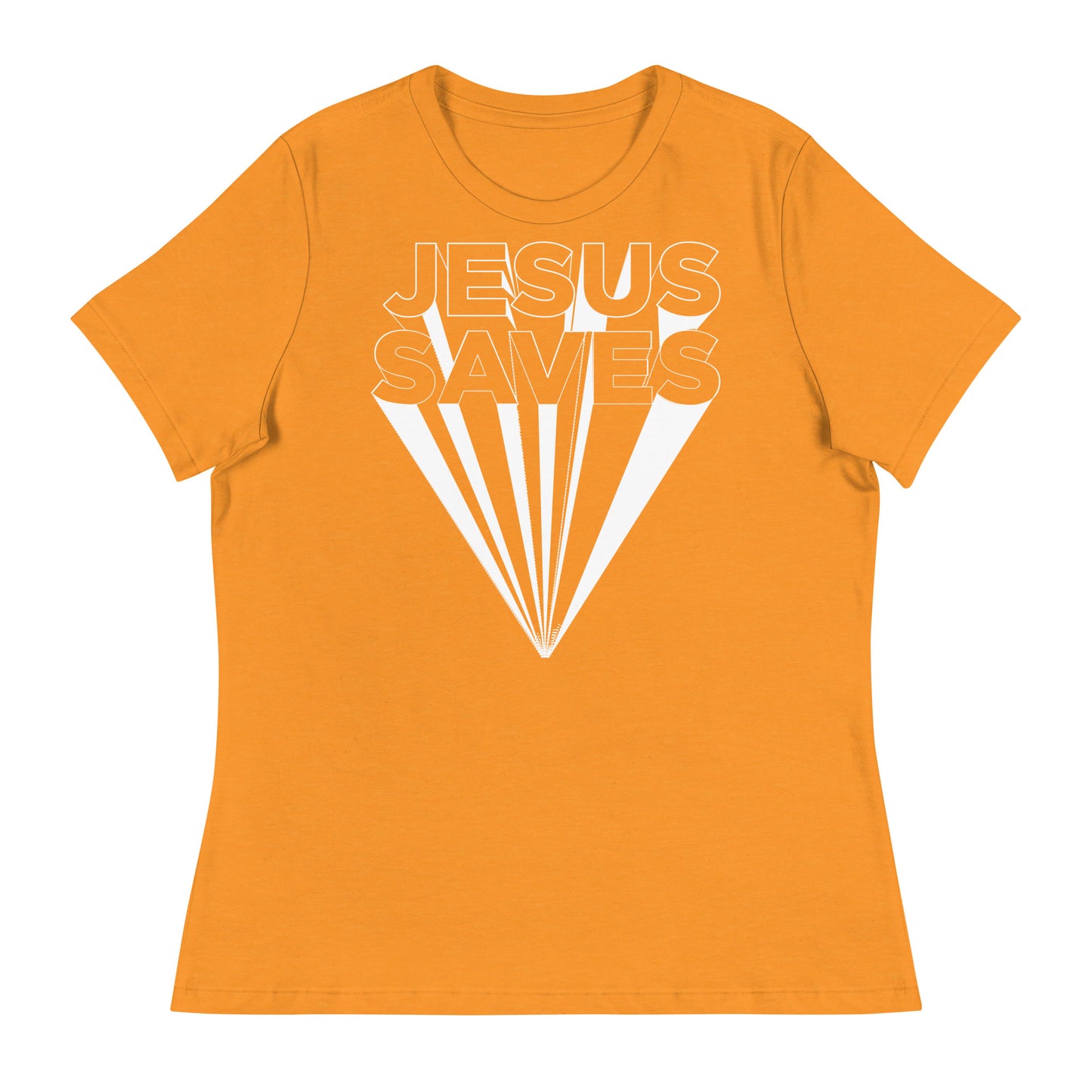 Jesus Saves (Black design) - Women's Relaxed T-Shirt