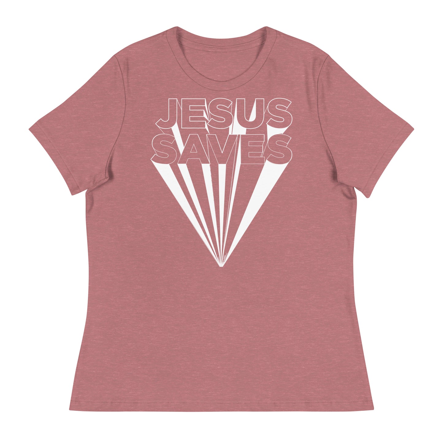 Jesus Saves (Black design) - Women's Relaxed T-Shirt