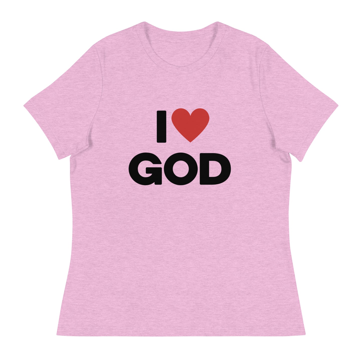 I love God (Black design) - Women's Relaxed T-Shirt