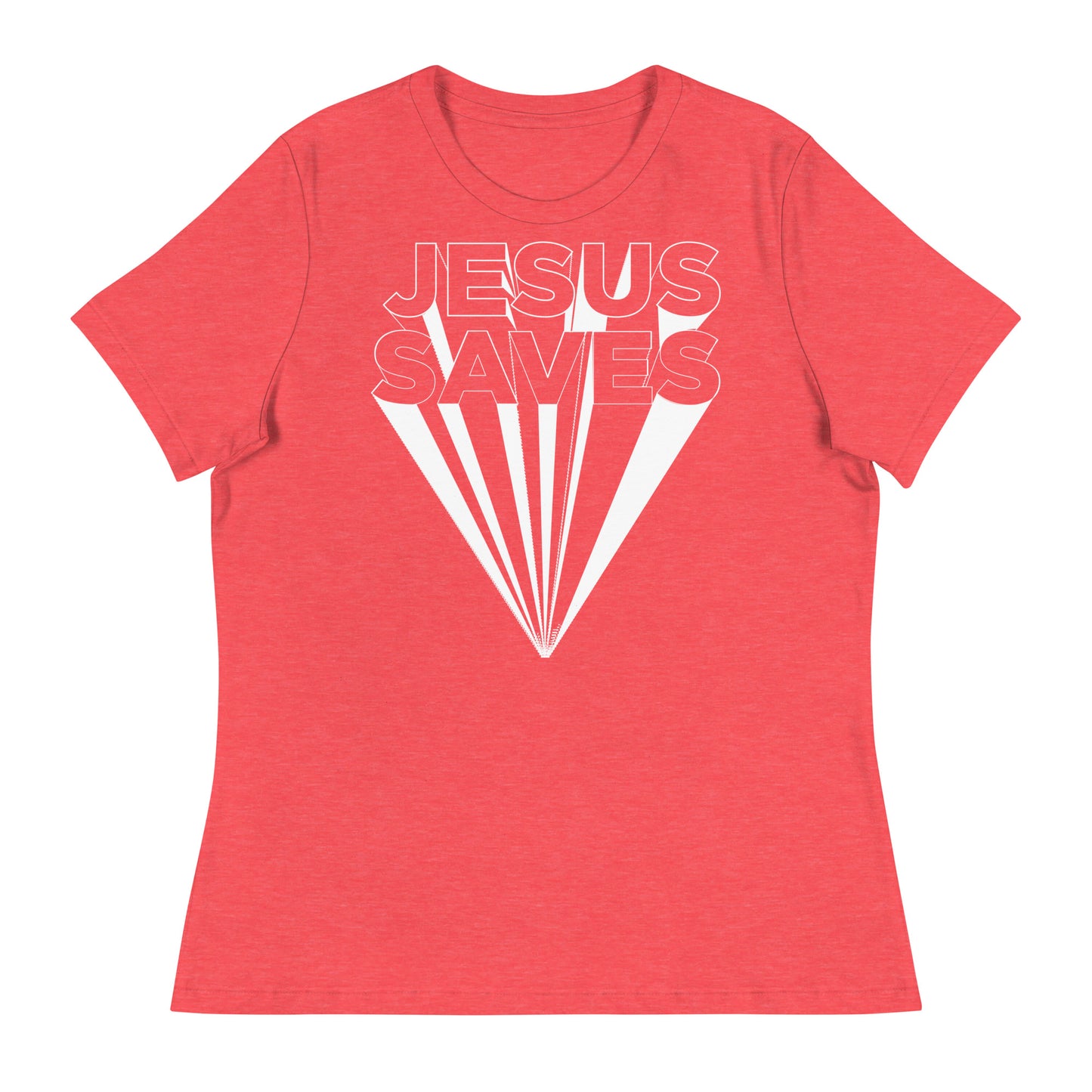 Jesus Saves (Black design) - Women's Relaxed T-Shirt