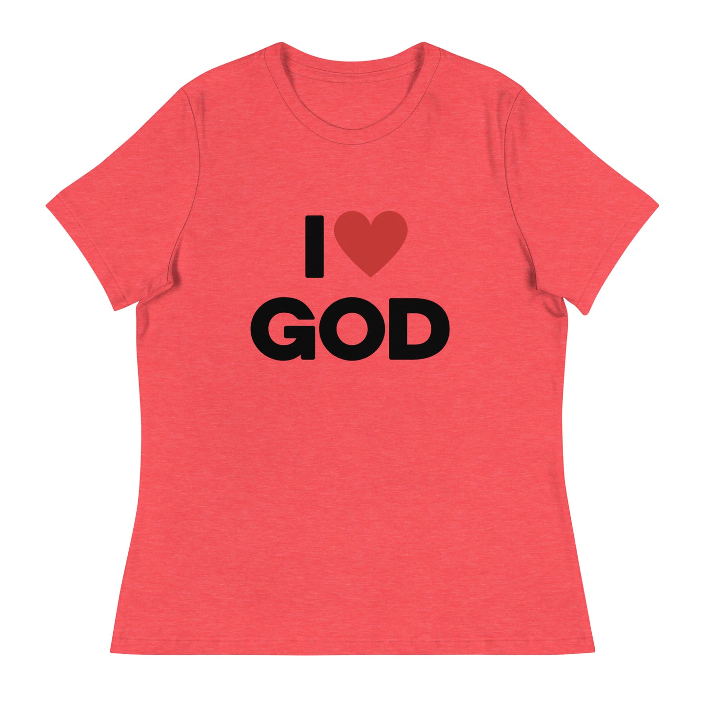 I love God (Black design) - Women's Relaxed T-Shirt