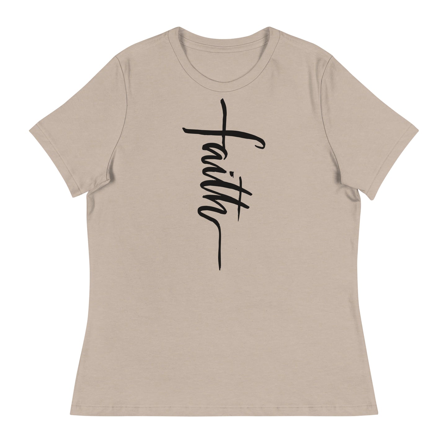 Faith (Black design) - Women's Relaxed T-Shirt