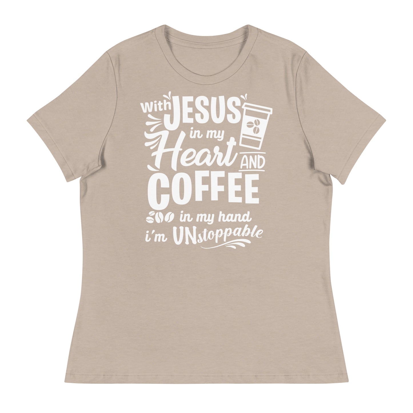 Coffee (Black design) - Women's Relaxed T-Shirt