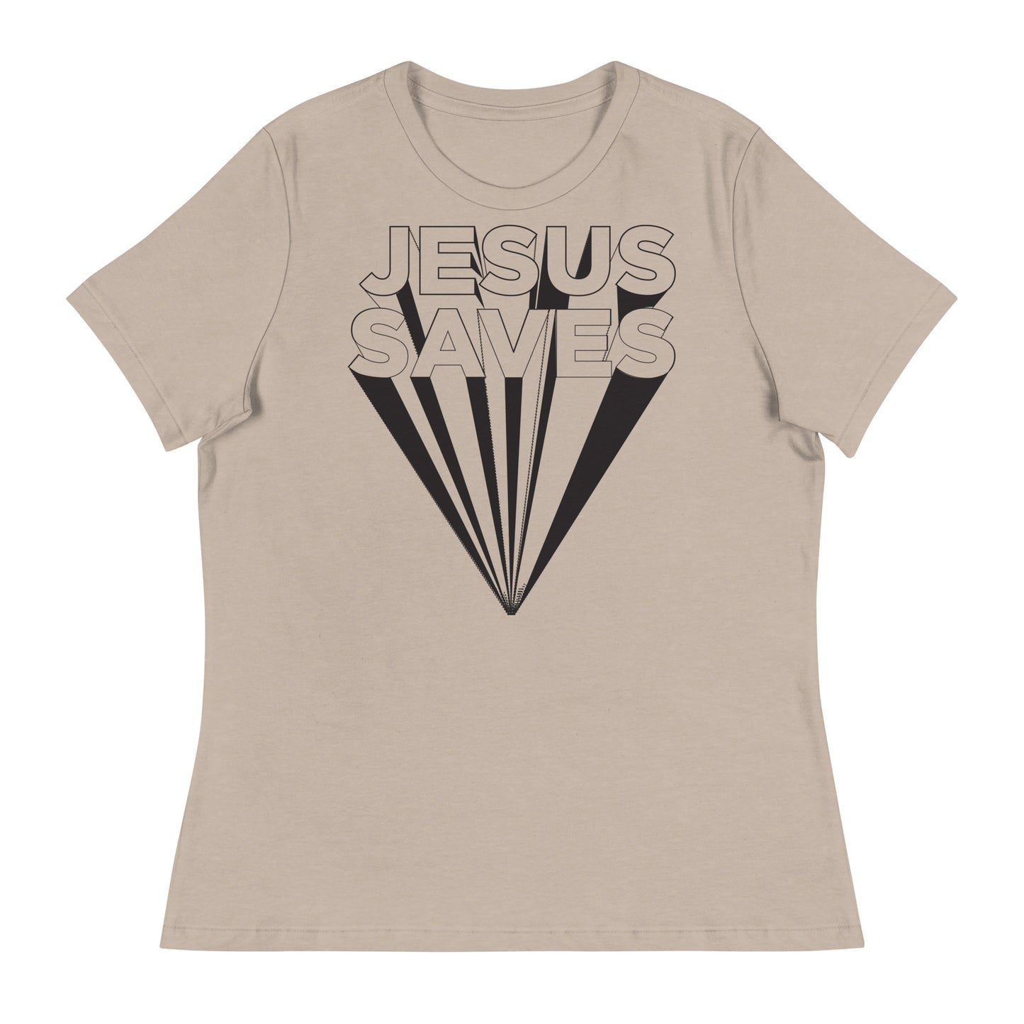 Jesus Saves (Black design) - Women's Relaxed T-Shirt