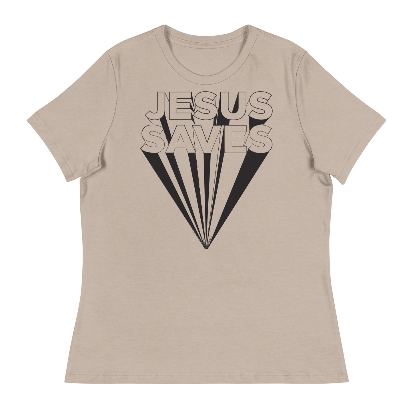Jesus Saves (Black design) - Women's Relaxed T-Shirt