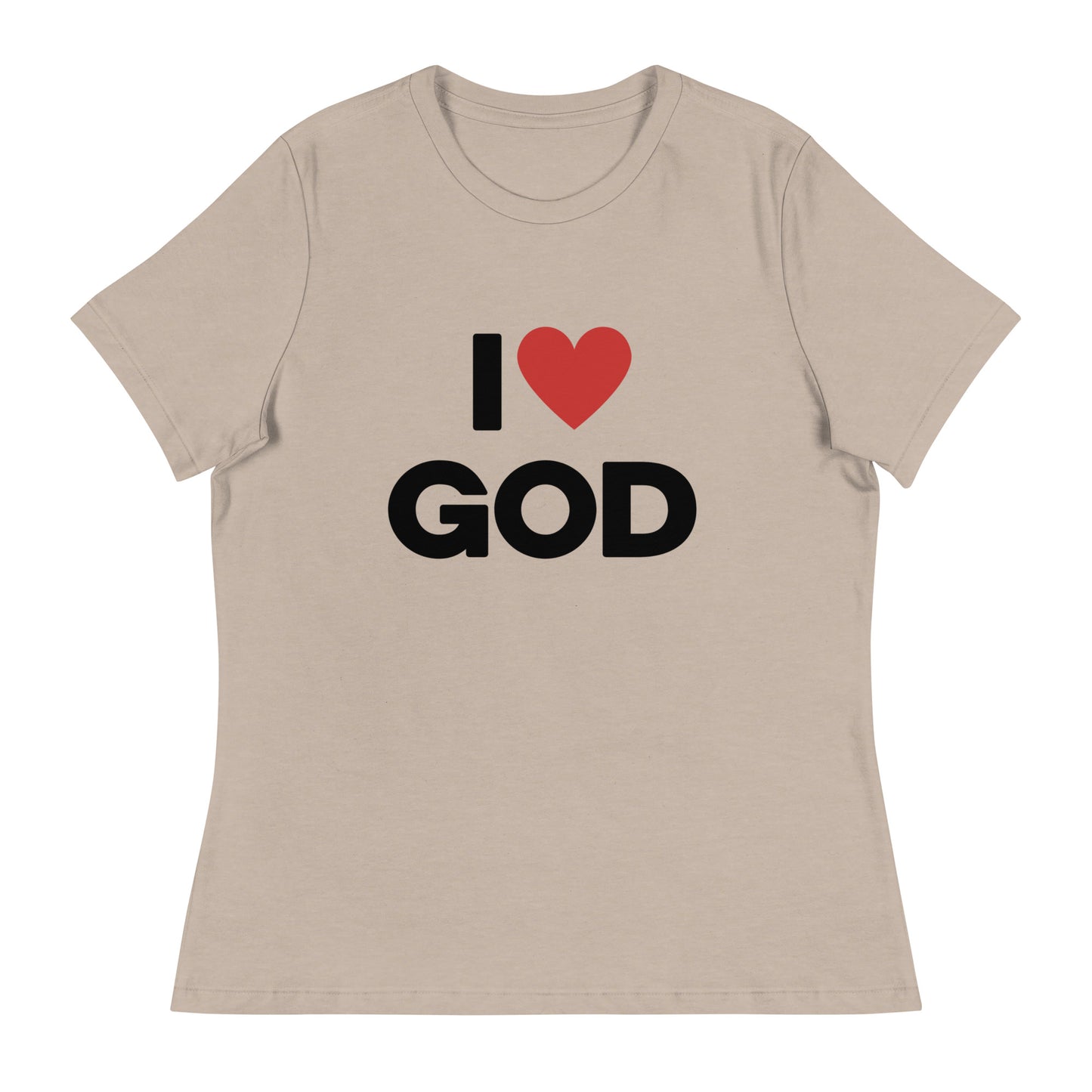 I love God (Black design) - Women's Relaxed T-Shirt