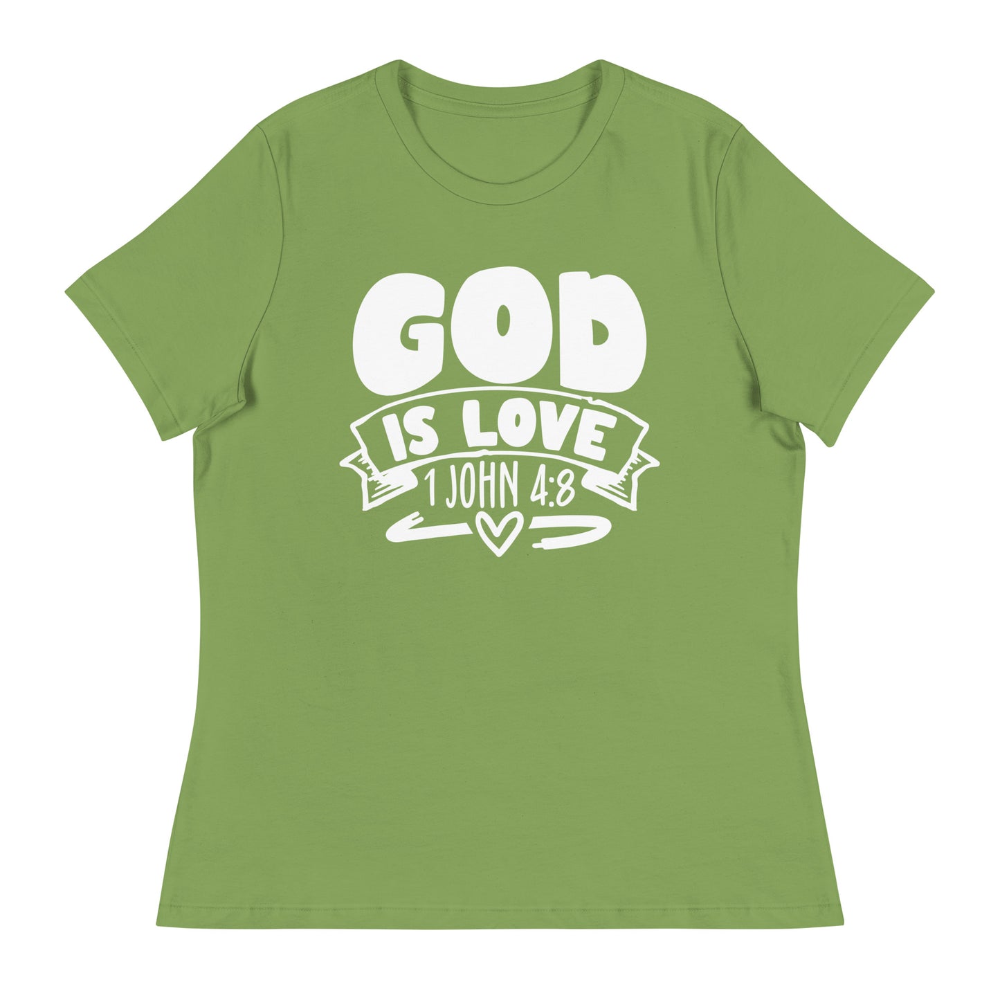 God is Love (White design) - Women's Relaxed T-Shirt